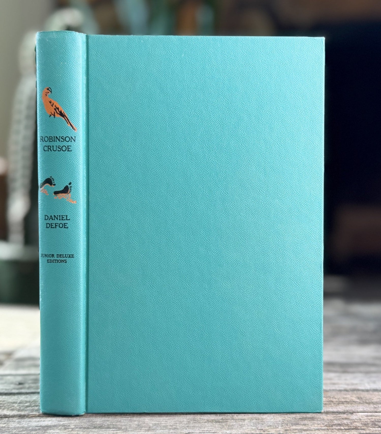 Robinson Crusoe, Daniel Defoe, 1945, Junior Deluxe Editions, Book Club Edition - Pretty Old Books