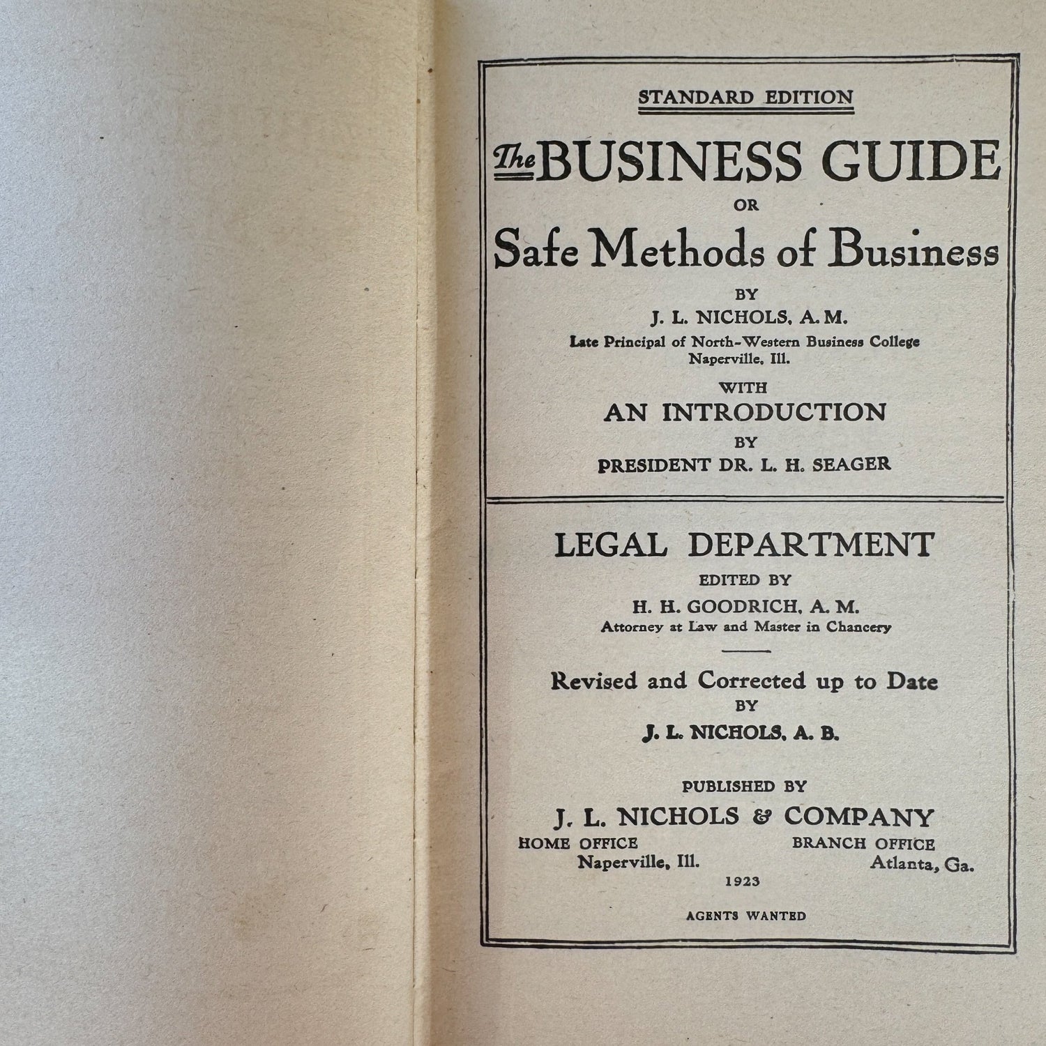 Safe Methods of Business, Illustrated Etiquette and Informational Guide, 1923 - Pretty Old Books