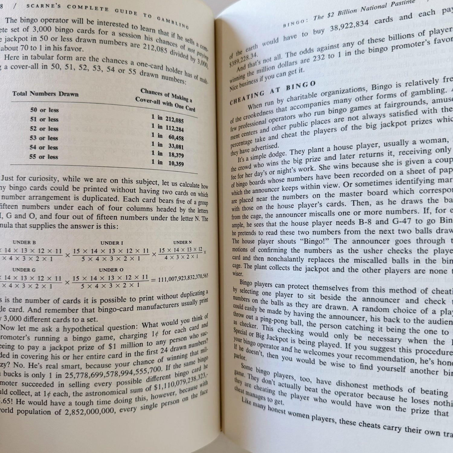 Scarne's Complete Guide To Gambling, 1961 Hardcover - Pretty Old Books