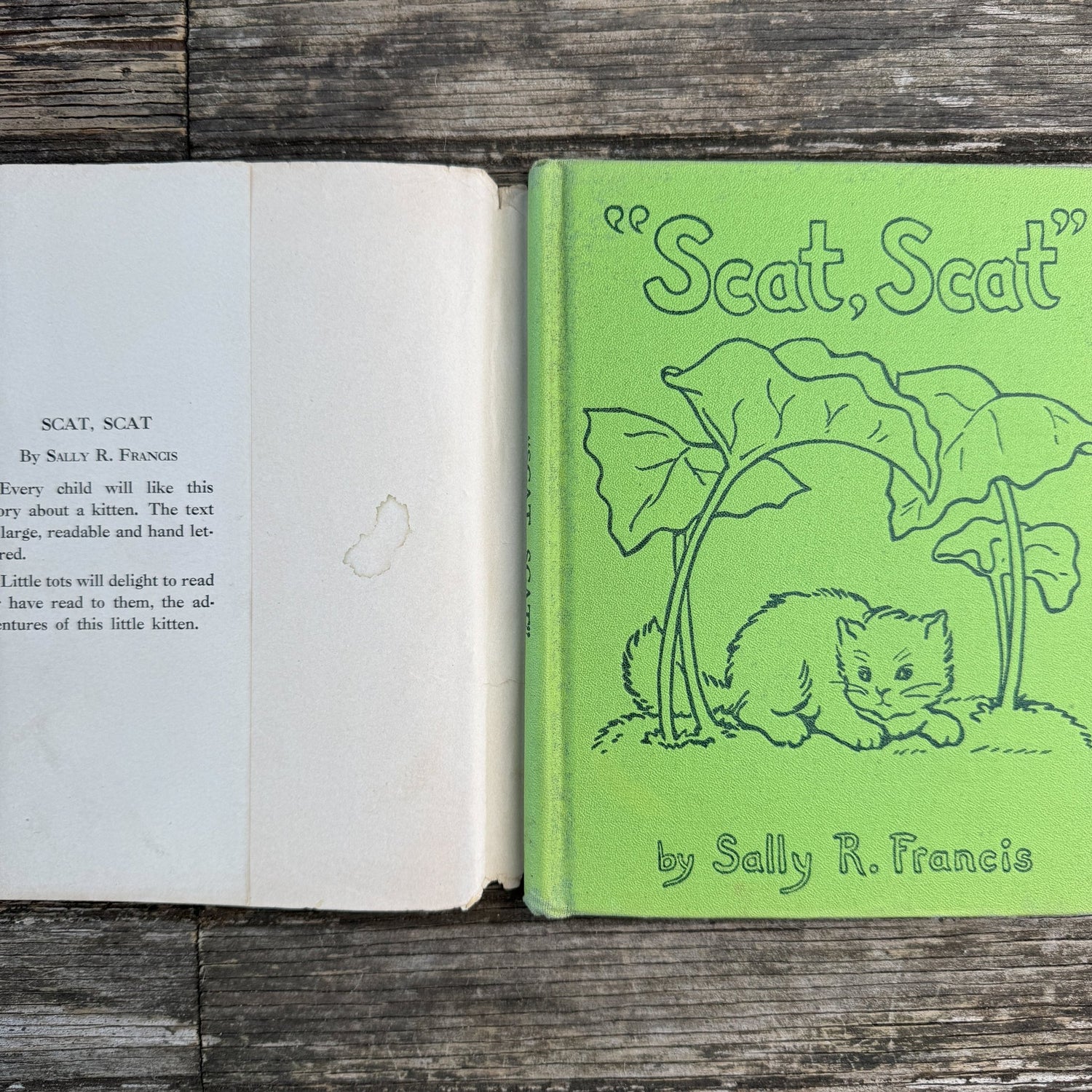 "Scat, Scat," Sally R. Francis, 1940 - Pretty Old Books