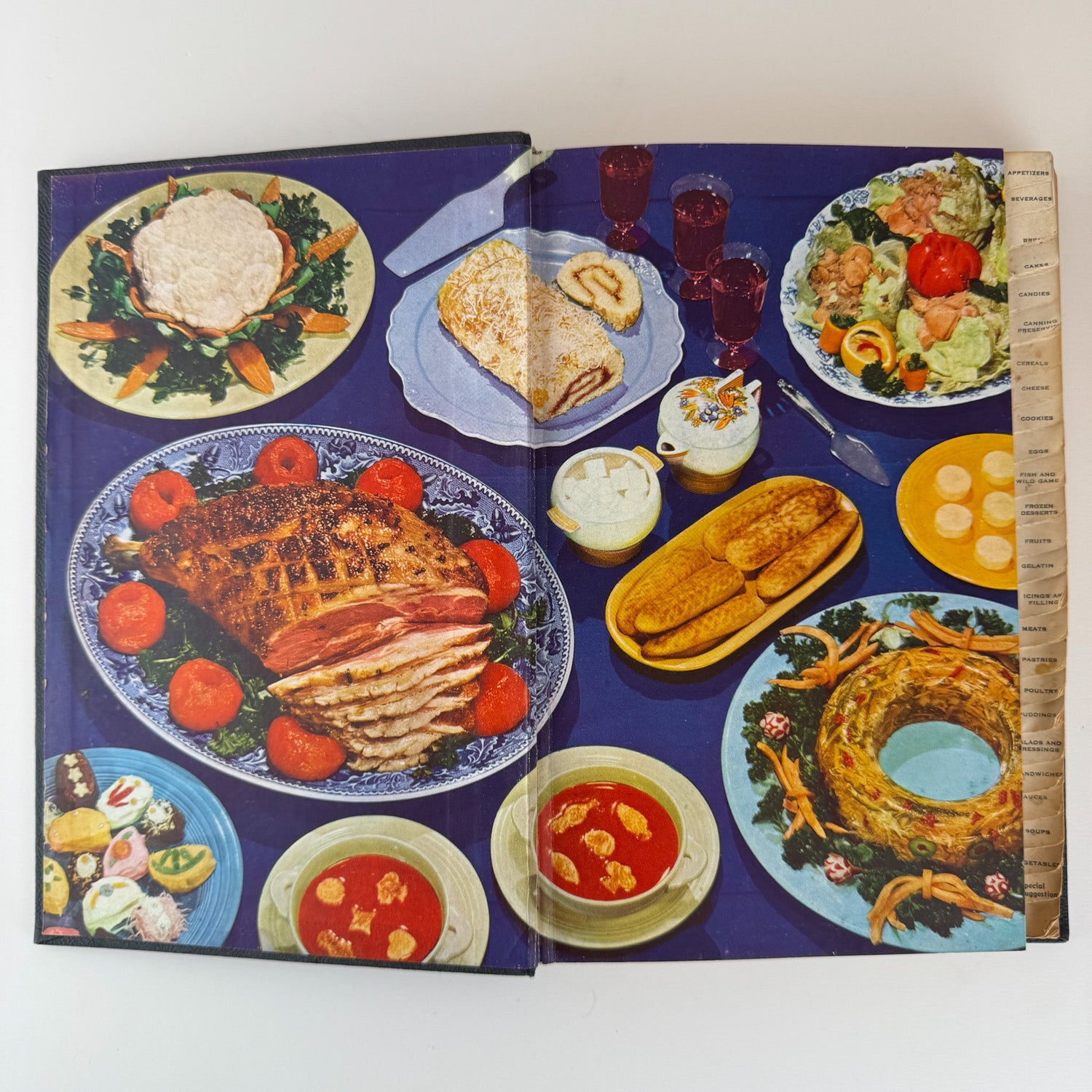 Searchlight Recipe Book, 1947, Household Magazine Tabbed Hardcover - Pretty Old Books