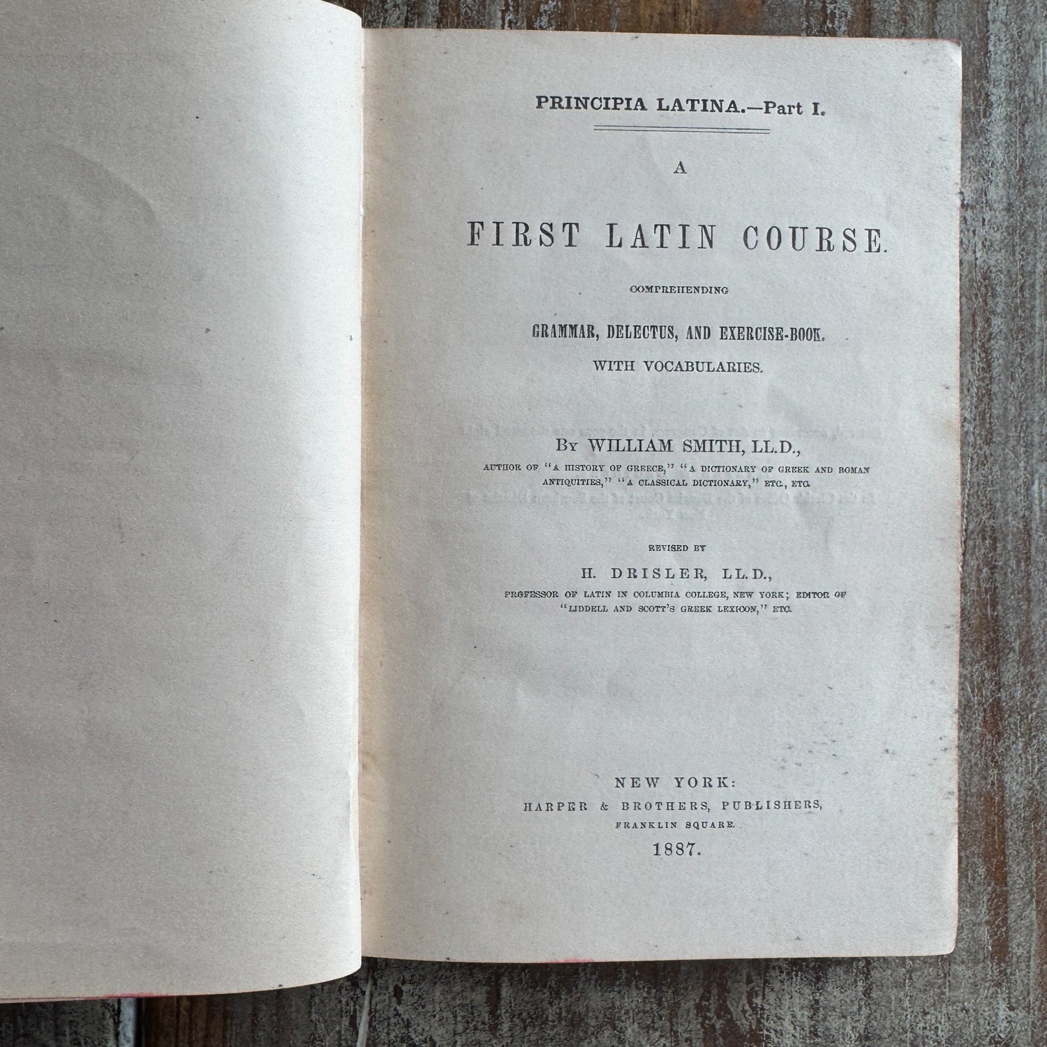 Set of 2 Antique Latin Textbooks - Pretty Old Books