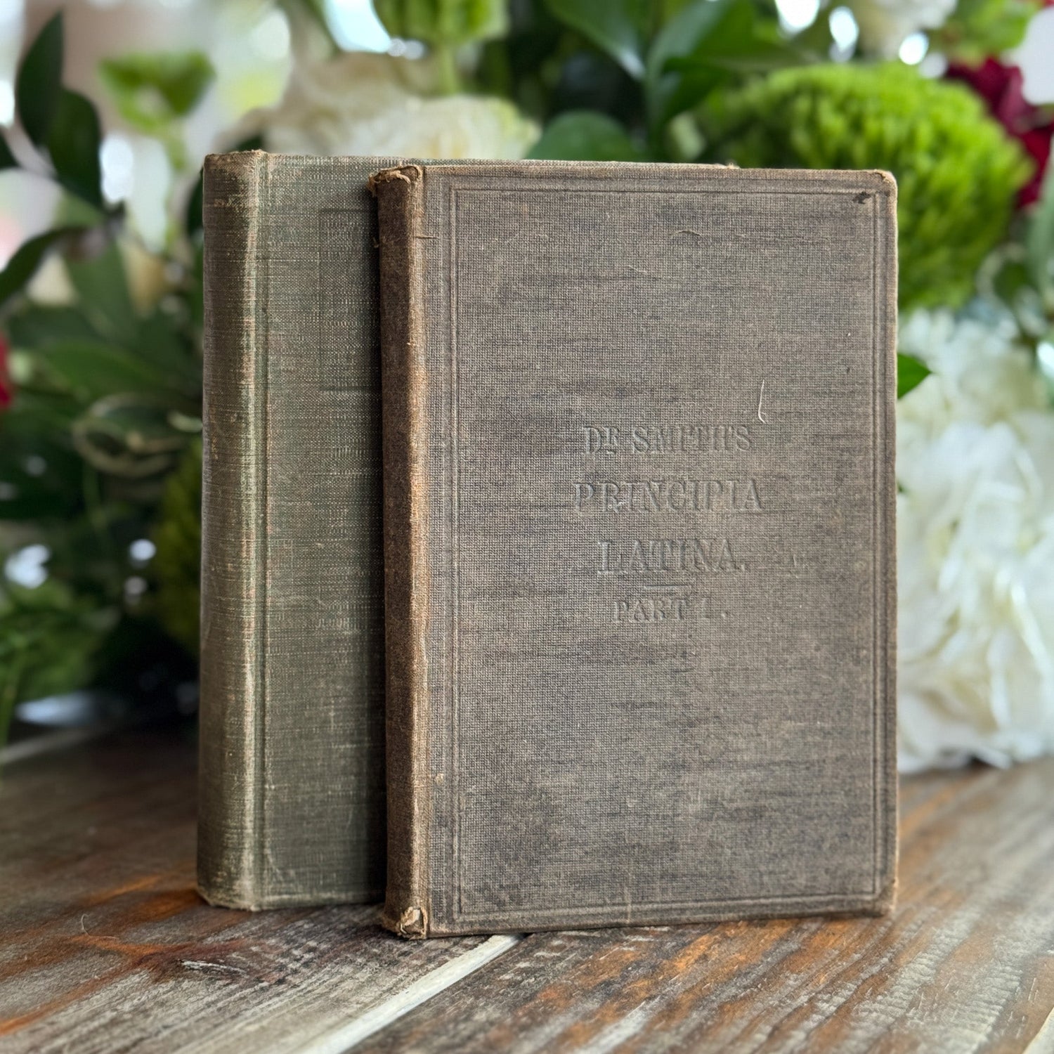 Set of 2 Antique Latin Textbooks - Pretty Old Books