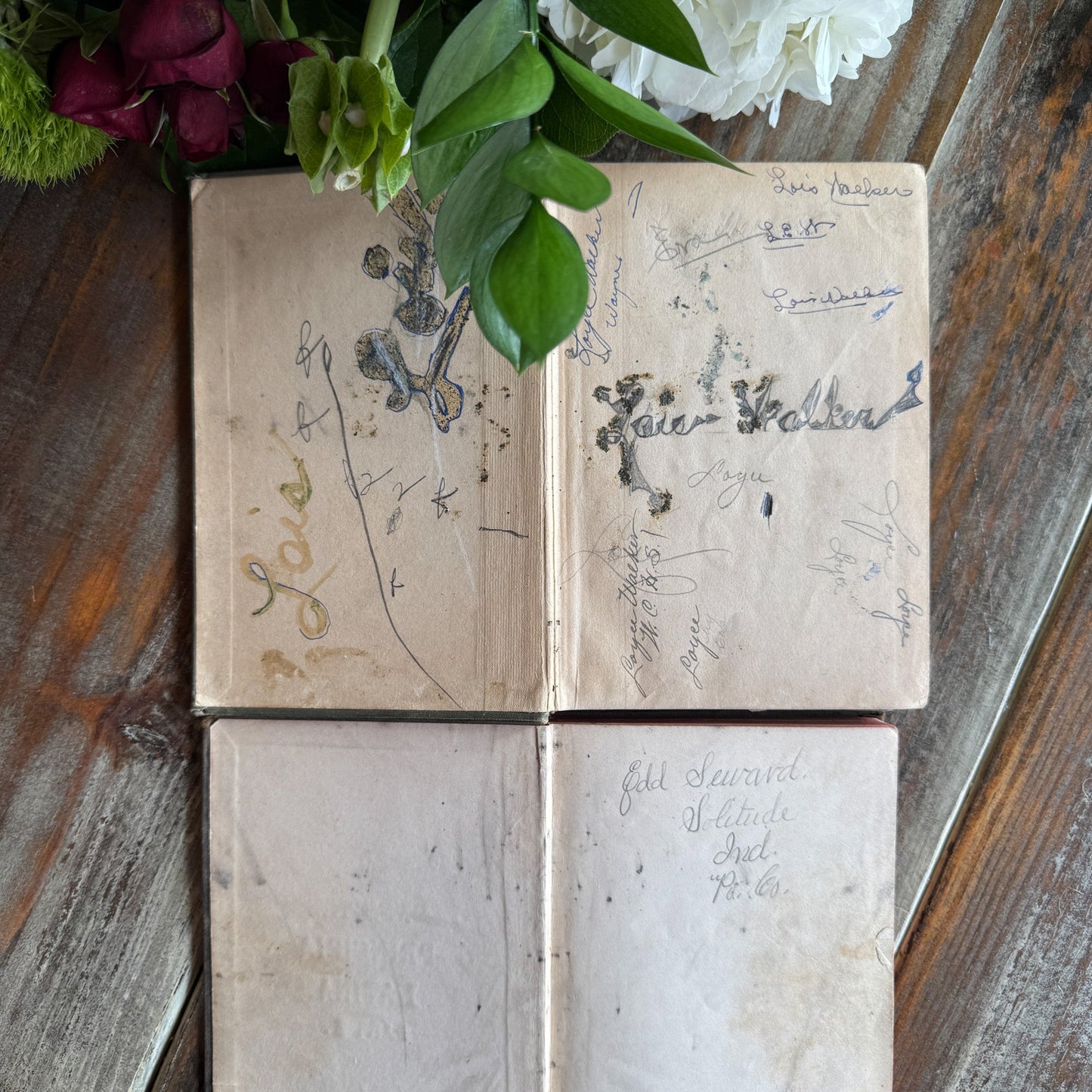 Set of 2 Antique Latin Textbooks - Pretty Old Books