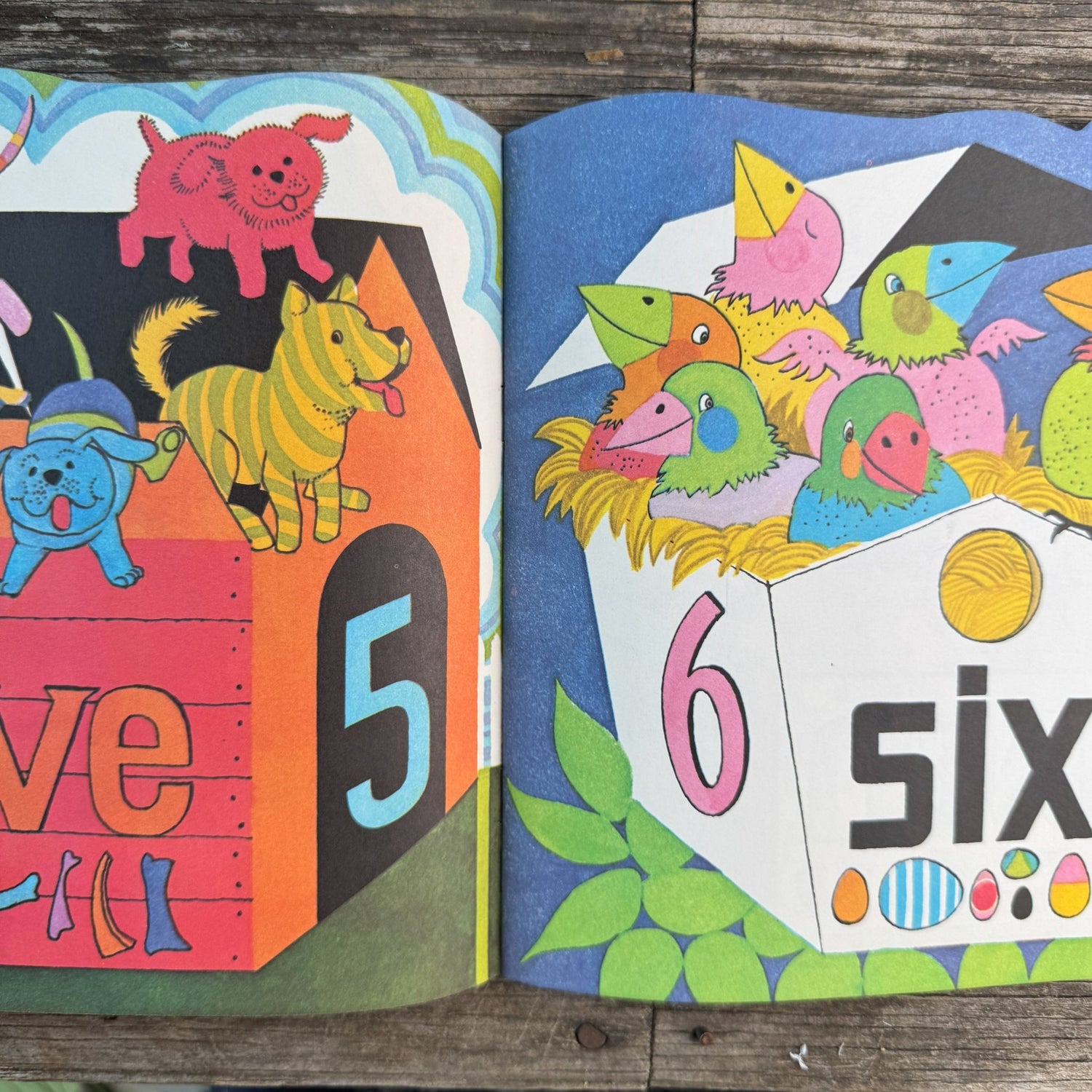 Set of 5 Golden Shape Books: Tigger, Three Pigs, Mother Goose, Zoo Book, 1-2-3 - Pretty Old Books