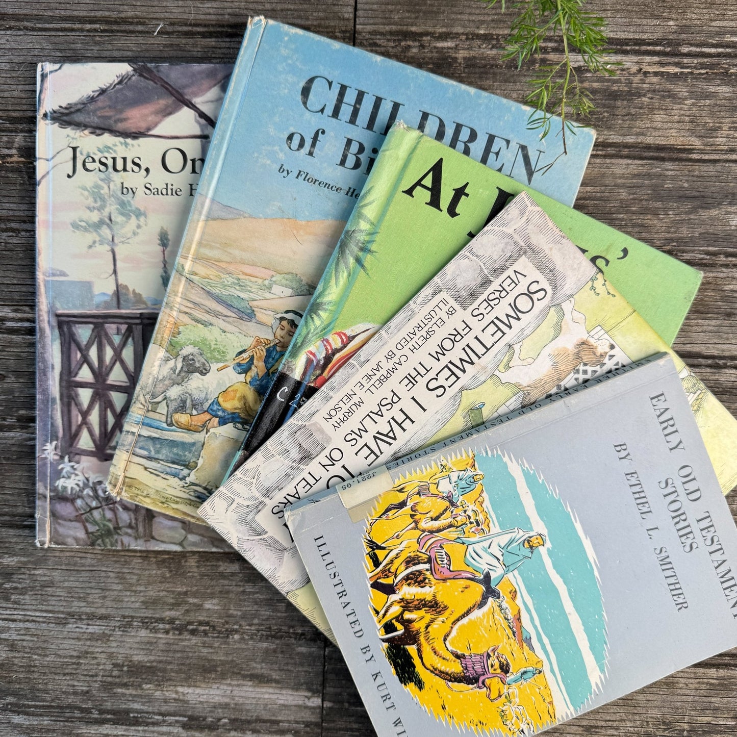 Set of 5 Vintage Children's Religious Books - Pretty Old Books