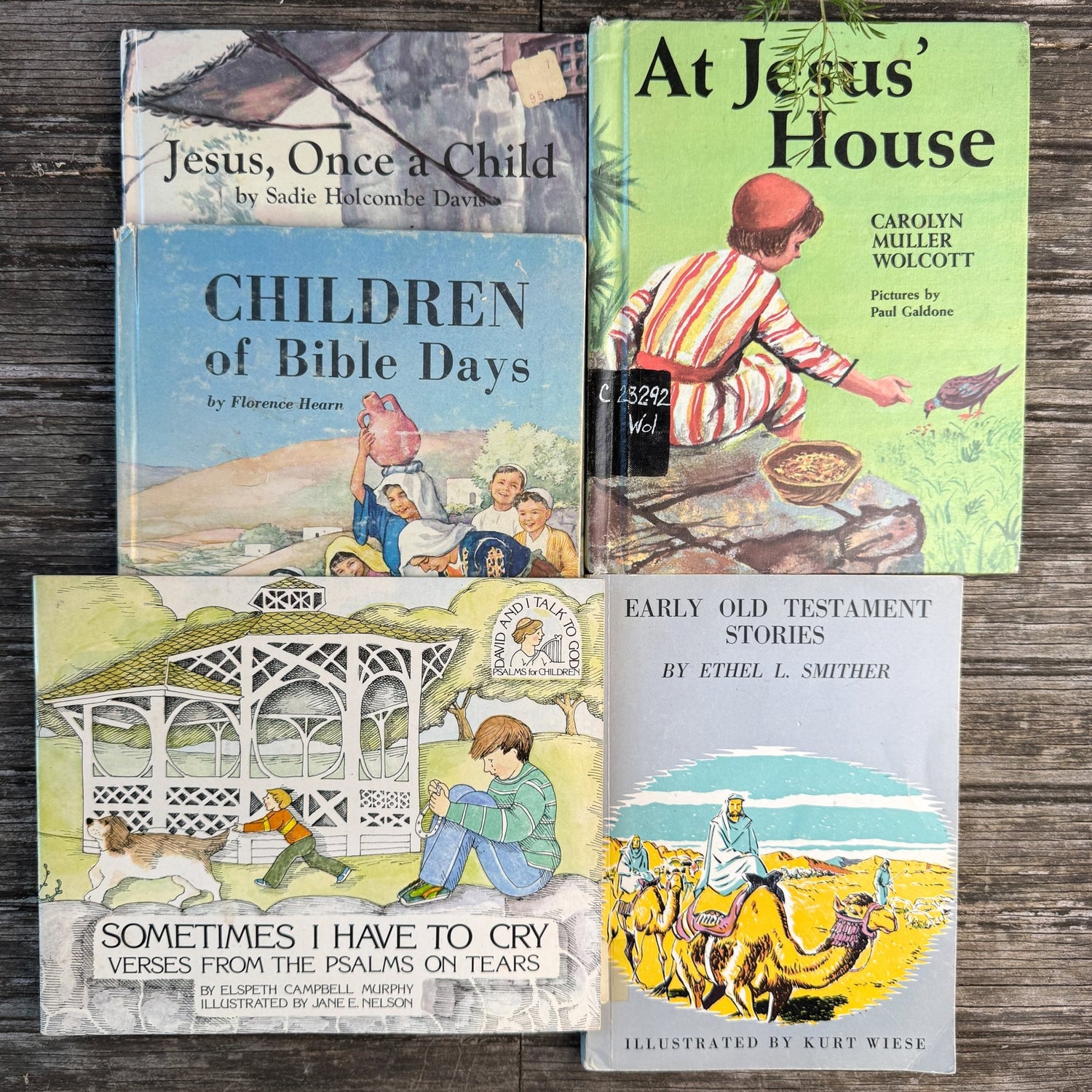 Set of 5 Vintage Children's Religious Books - Pretty Old Books
