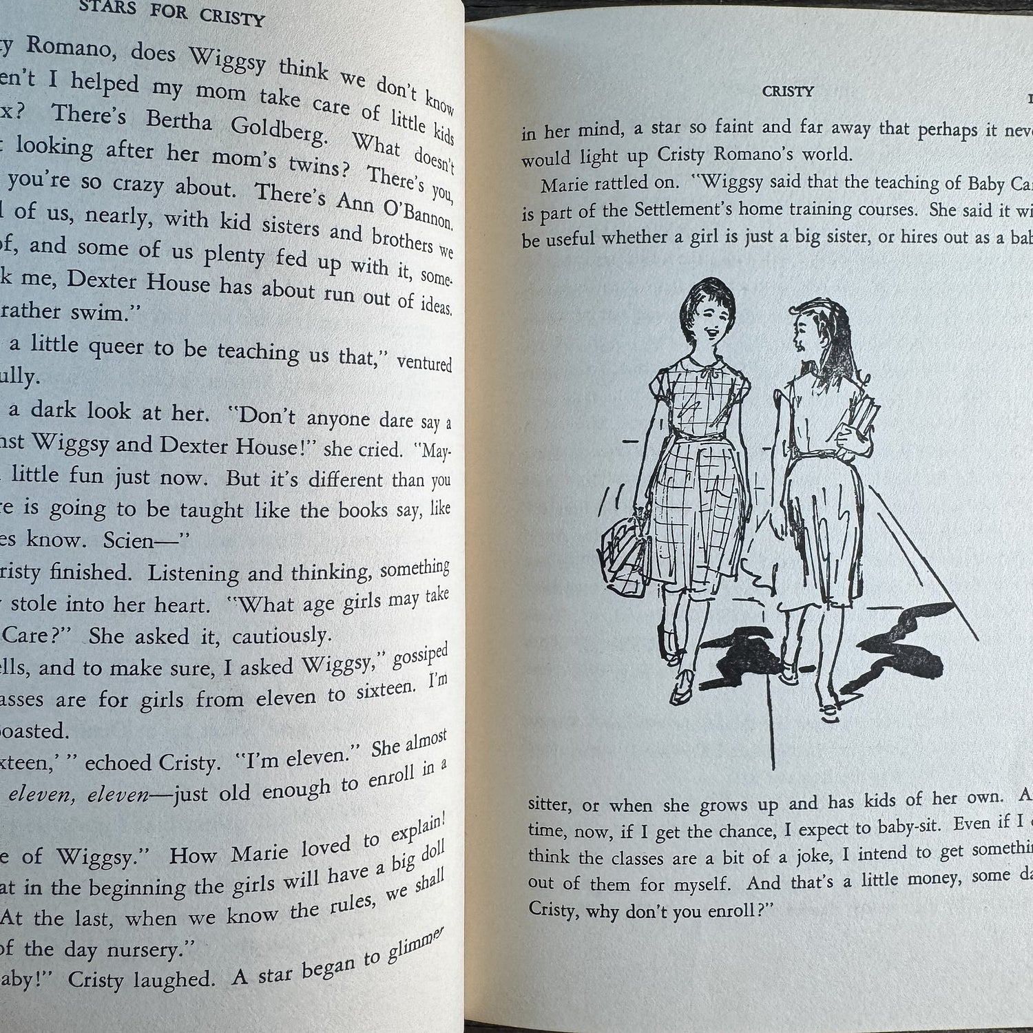 Set of Two Mabel Leigh Hunt Books: Cristy at Skippinghills and Stars for Cristy, 1958 and 1956 - Pretty Old Books