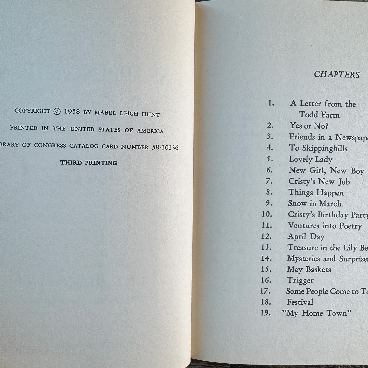 Set of Two Mabel Leigh Hunt Books: Cristy at Skippinghills and Stars for Cristy, 1958 and 1956 - Pretty Old Books