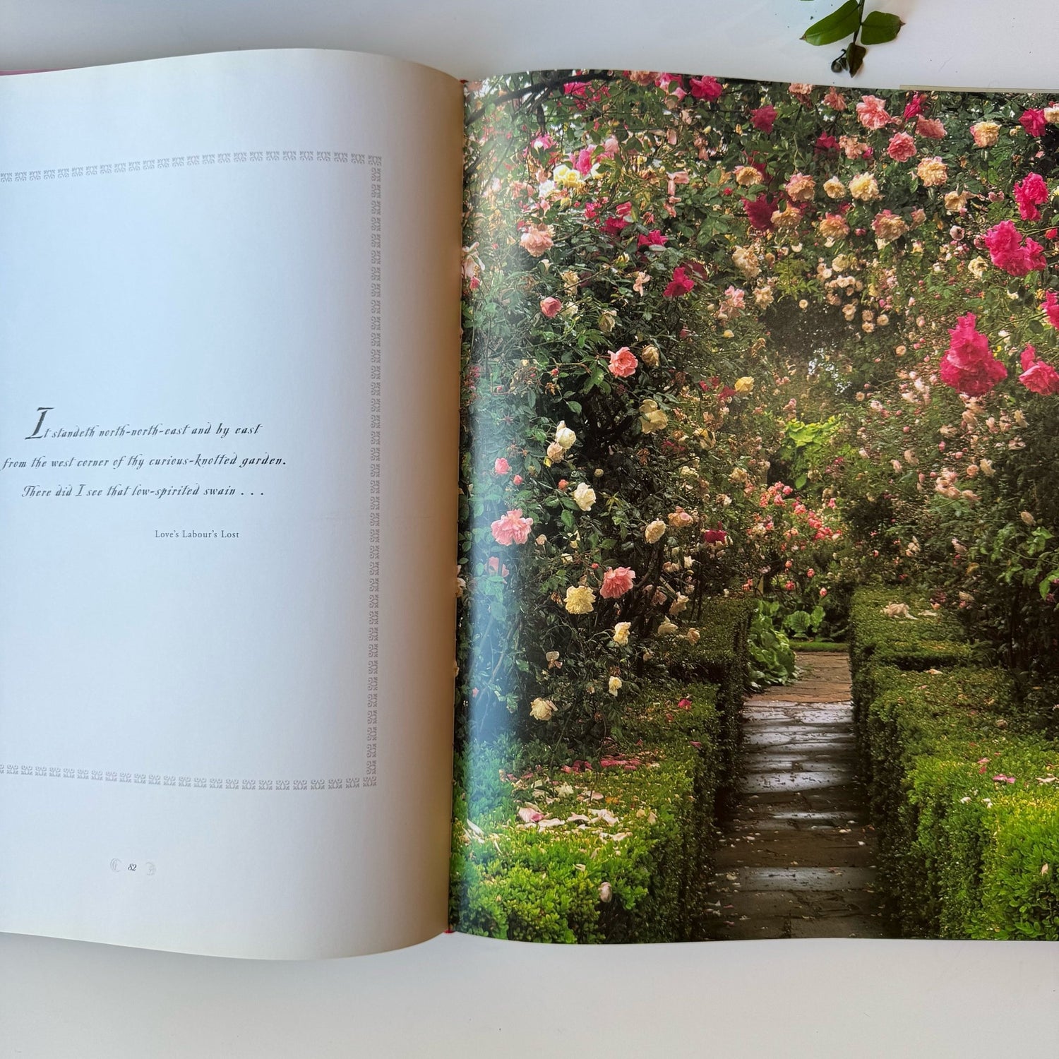 Shakespeare's Flowers, 2001 Oversized Coffee Table Botanical Book - Pretty Old Books