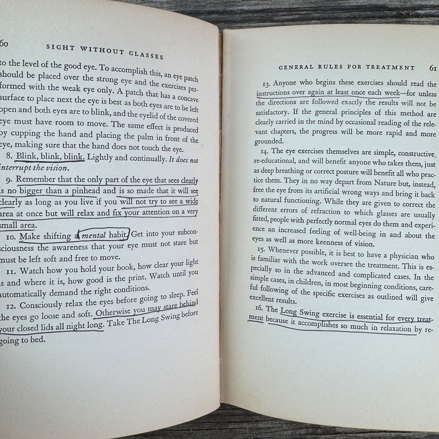 Sight Without Glasses, 1940 Vision Improvement Book - Pretty Old Books