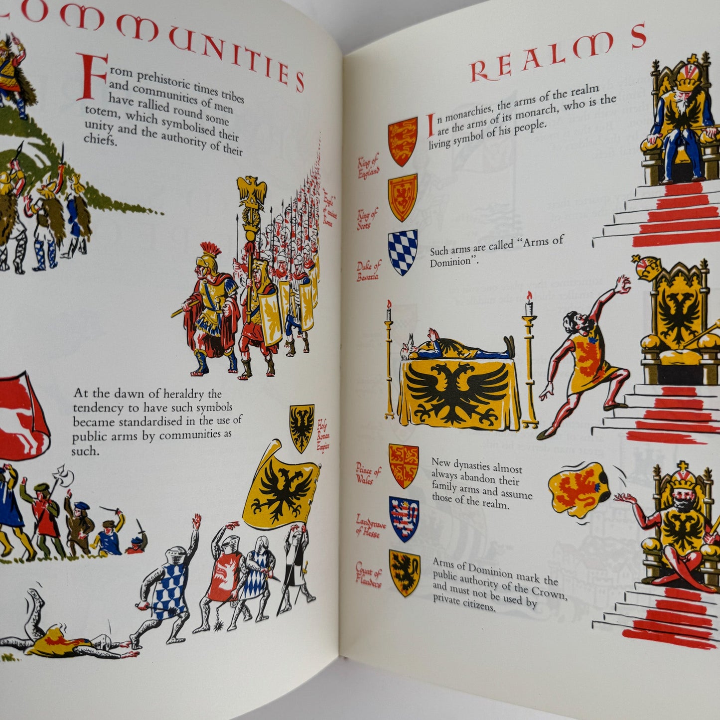 Simple Heraldry Cheerfully Illustrated, 1971 Illustrated British History - Pretty Old Books