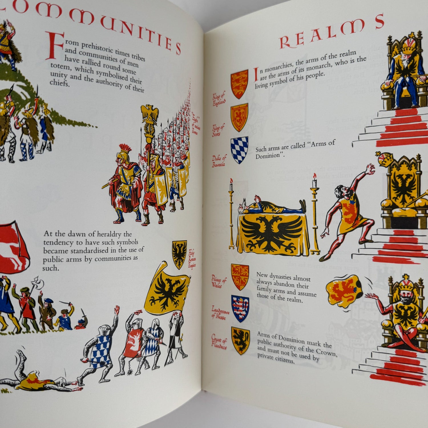 Simple Heraldry Cheerfully Illustrated, 1971 Illustrated British History - Pretty Old Books