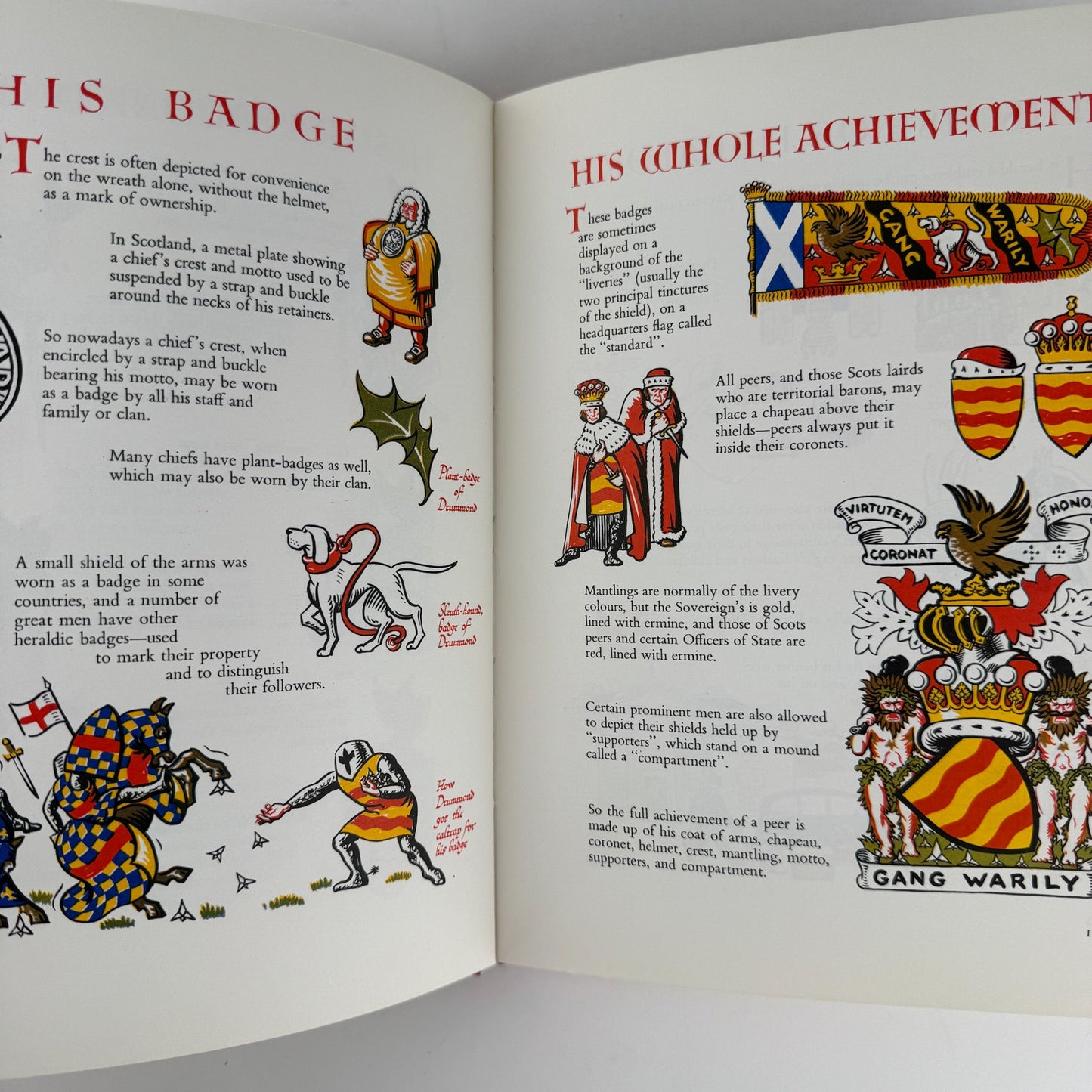 Simple Heraldry Cheerfully Illustrated, 1971 Illustrated British History - Pretty Old Books