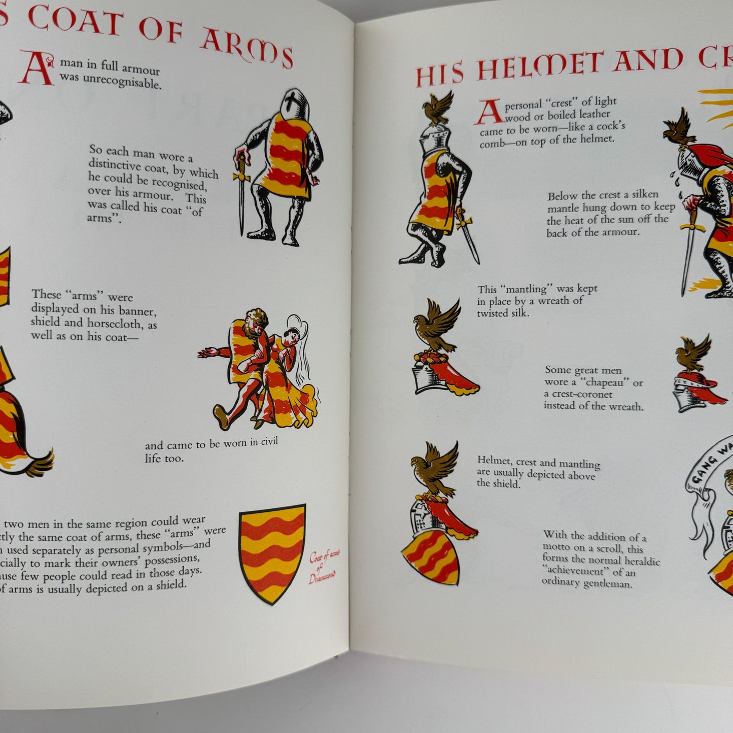 Simple Heraldry Cheerfully Illustrated, 1971 Illustrated British History - Pretty Old Books