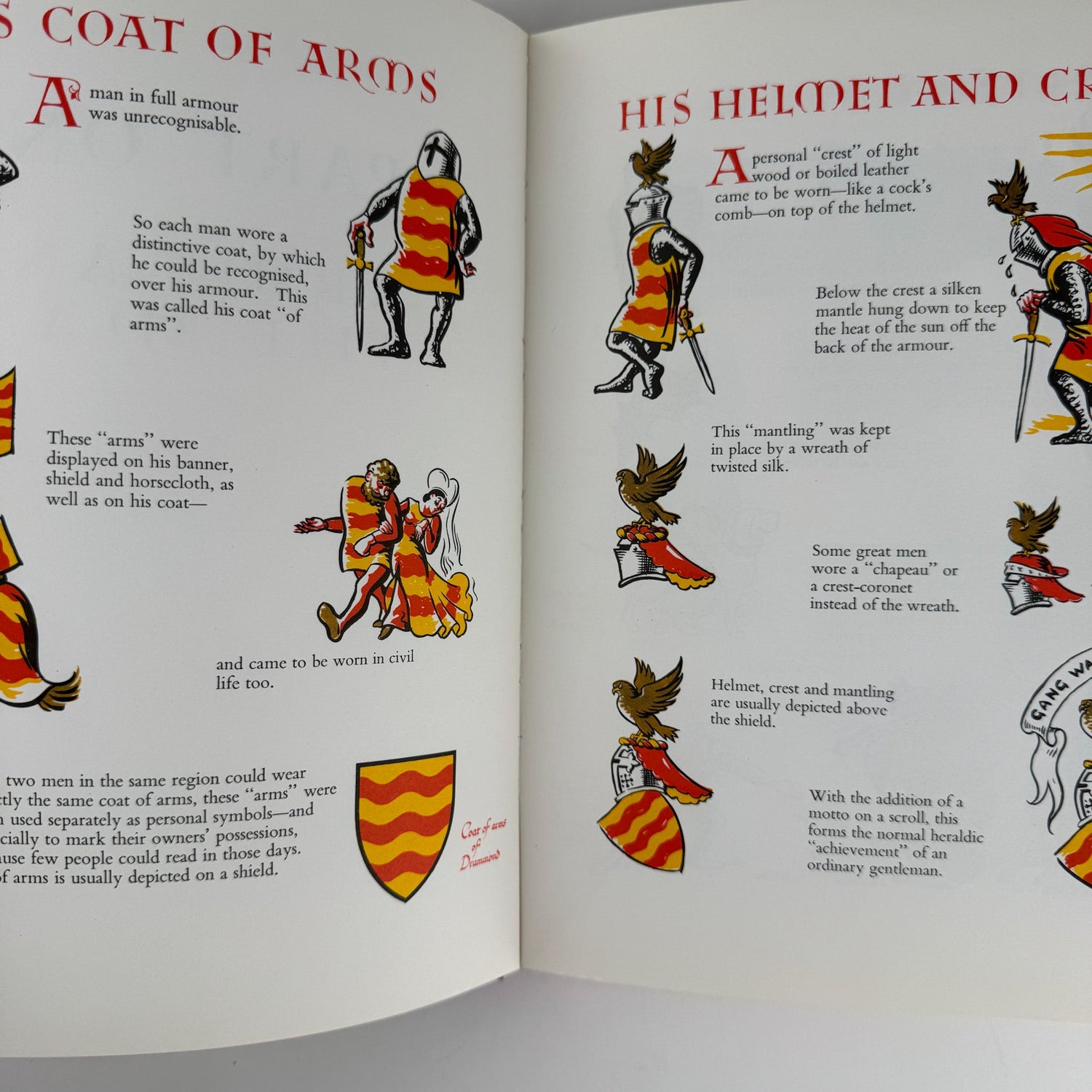 Simple Heraldry Cheerfully Illustrated, 1971 Illustrated British History - Pretty Old Books