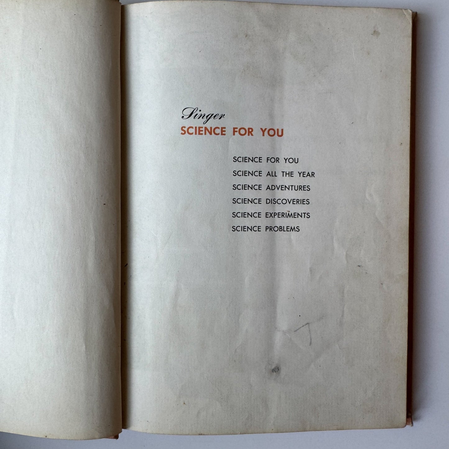 Singer Science for You, 1959 Science Primer, Illustrated Rockets, People, Animals - Pretty Old Books