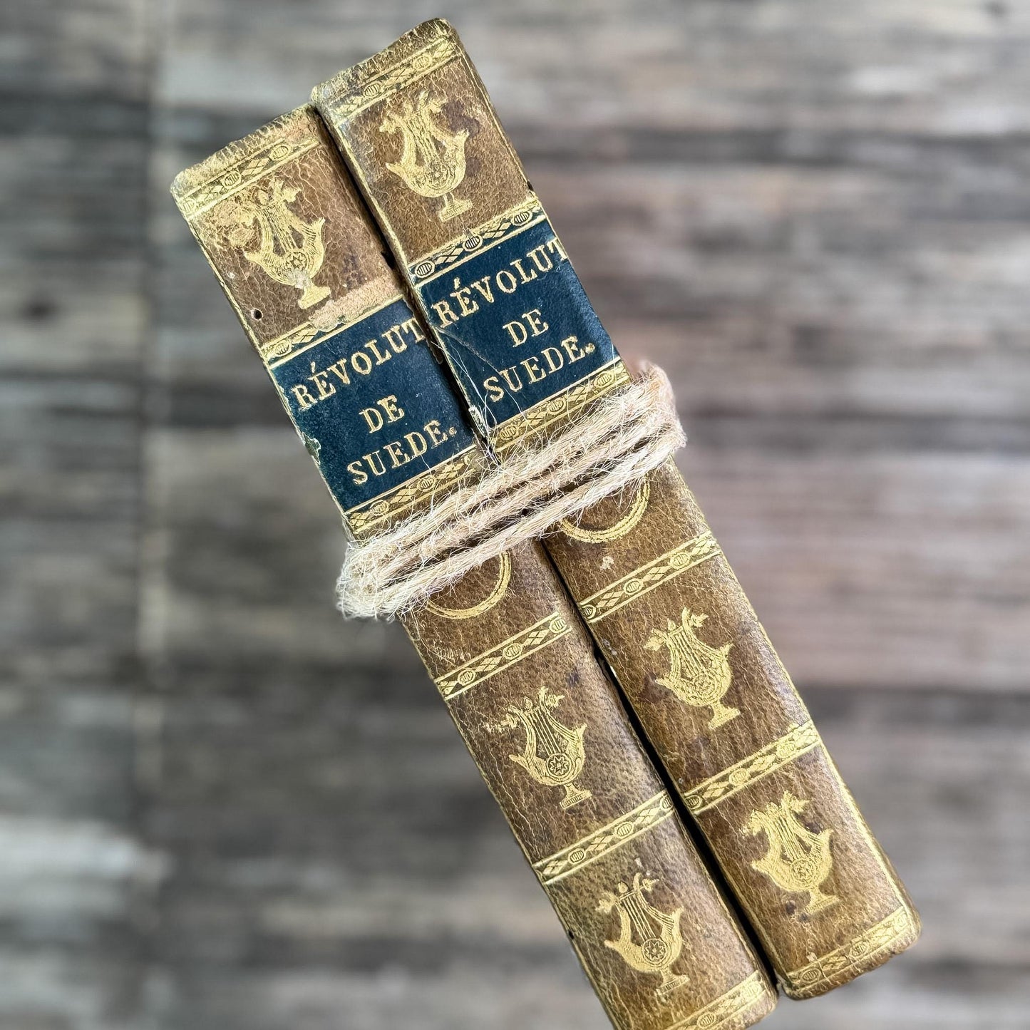Small Antique French Book Set of Histoire des Révolutions de Suède, 1806, 2 Volumes - Pretty Old Books