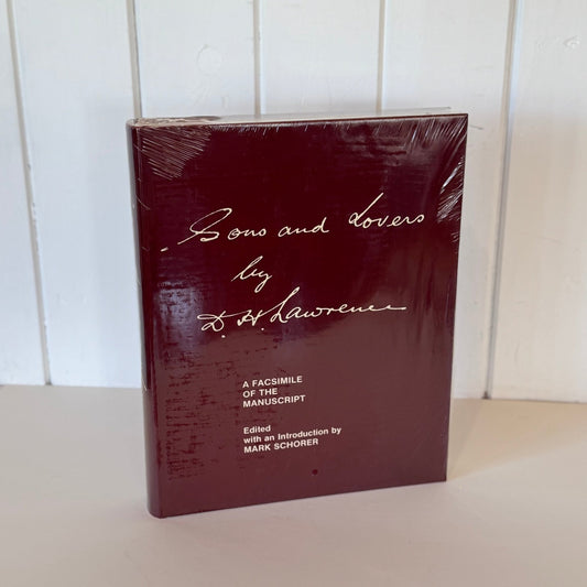Sons and Lover, A Facsimile of the Manuscript, 1977 Hardcover New in Plastic - Pretty Old Books