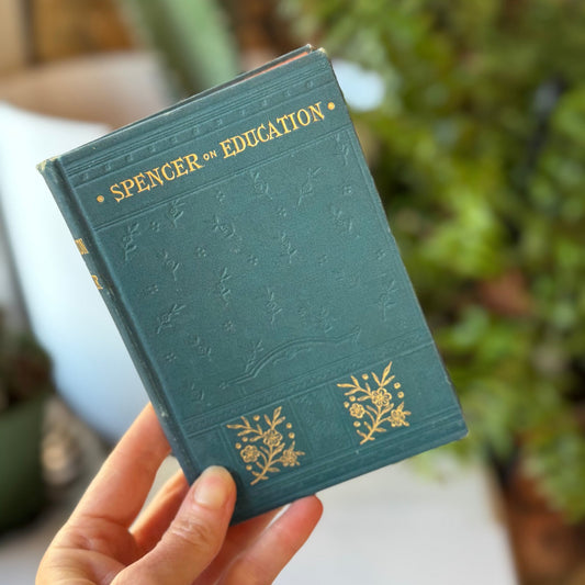 Spencer on Education, 1885 Ornate Hardcover - Pretty Old Books