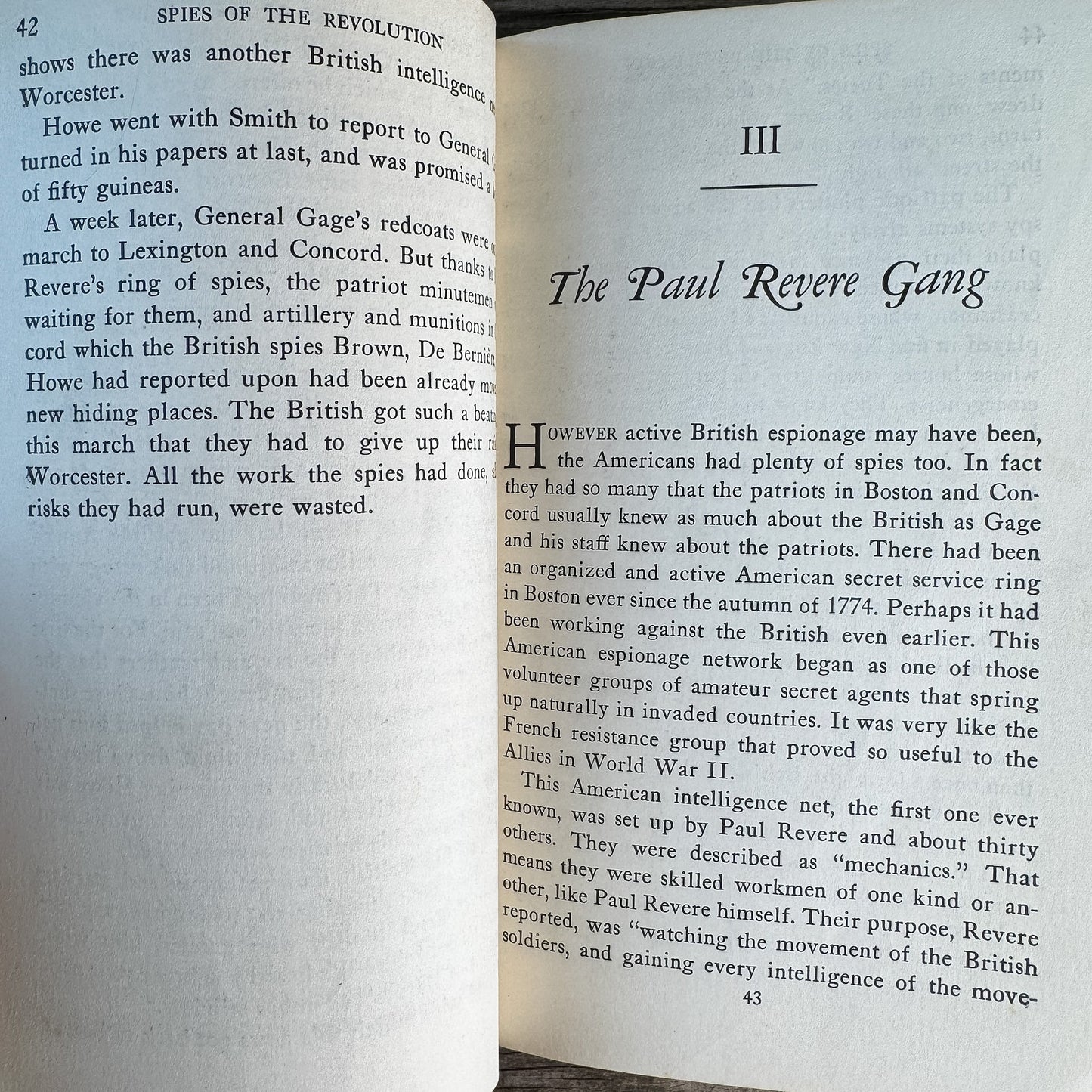 Spies of the Revolution, Katherine and John Bakeless, 1962, First Printing - Pretty Old Books