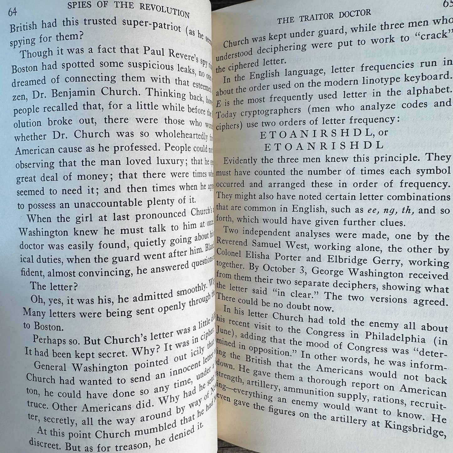 Spies of the Revolution, Katherine and John Bakeless, 1962, First Printing - Pretty Old Books