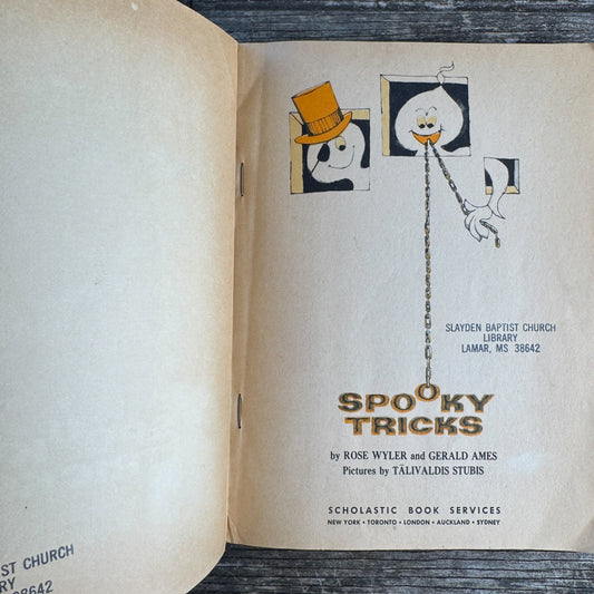 Spooky Tricks, Scholastic 1969 Halloween Paperback, Rose Wyler and Gerald Ames - Pretty Old Books
