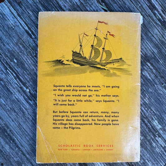 Squanto: Friend of the Pilgrims, Scholastic Paperback 1974 - Pretty Old Books