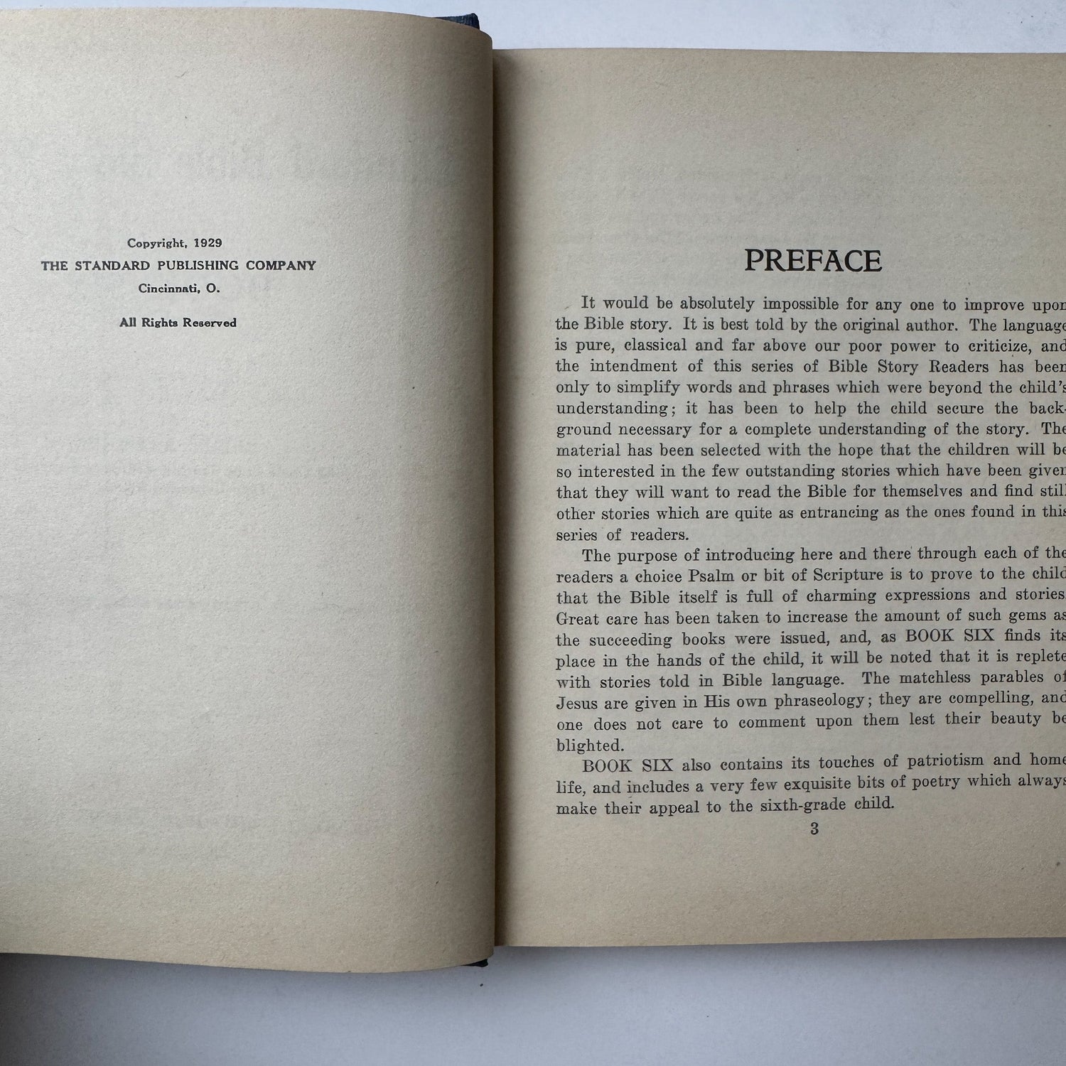 Standard Bible Story Readers, Book Six, 1929 School Book - Pretty Old Books