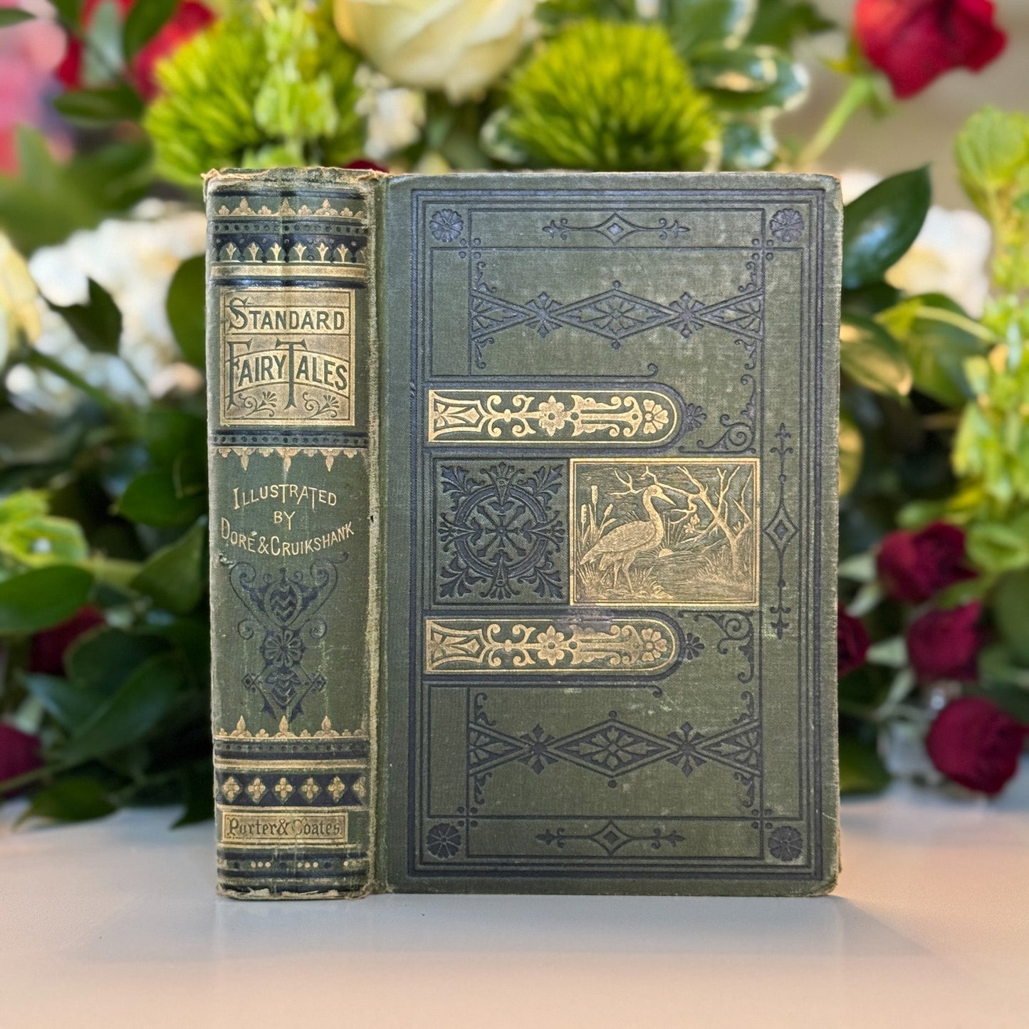 Standard Fairy Tales, Illustrated by Gustav Dore, 1800s, Ornate Hardcover - Pretty Old Books