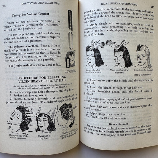 Standard Textbook of Cosmetology, Retro Mid Century 1958 Hardcover School Book - Pretty Old Books