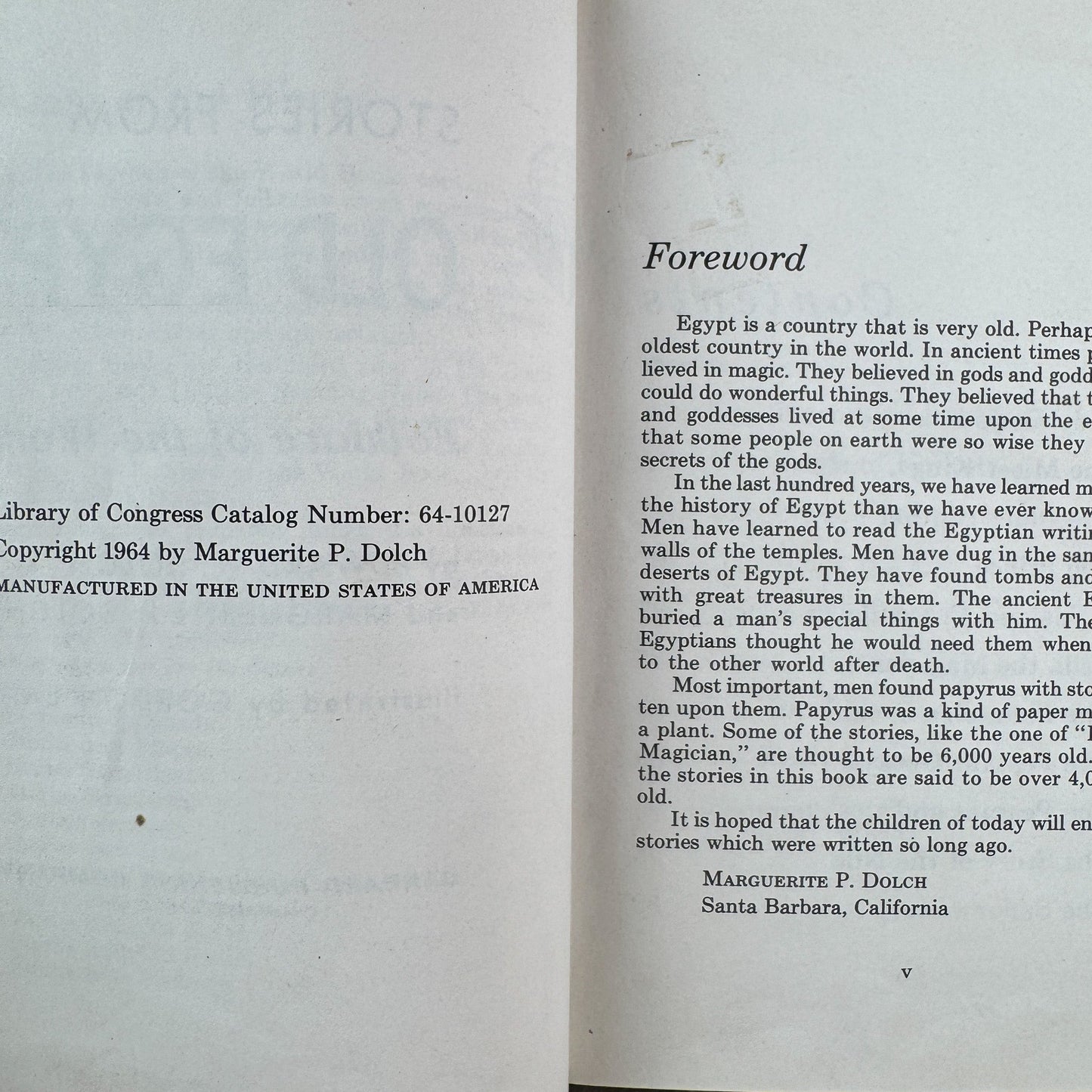 Stories from Old Egypt, Edward and Marguerite P. Dolch, 1964 - Pretty Old Books