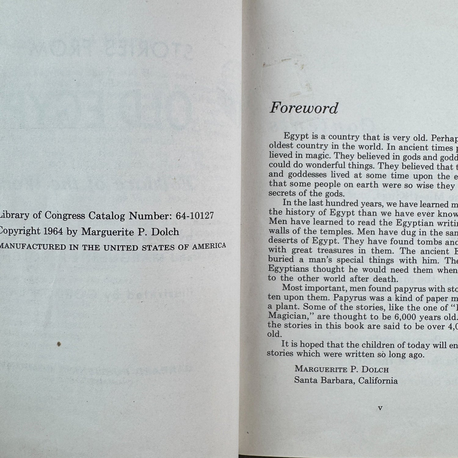 Stories from Old Egypt, Edward and Marguerite P. Dolch, 1964 - Pretty Old Books