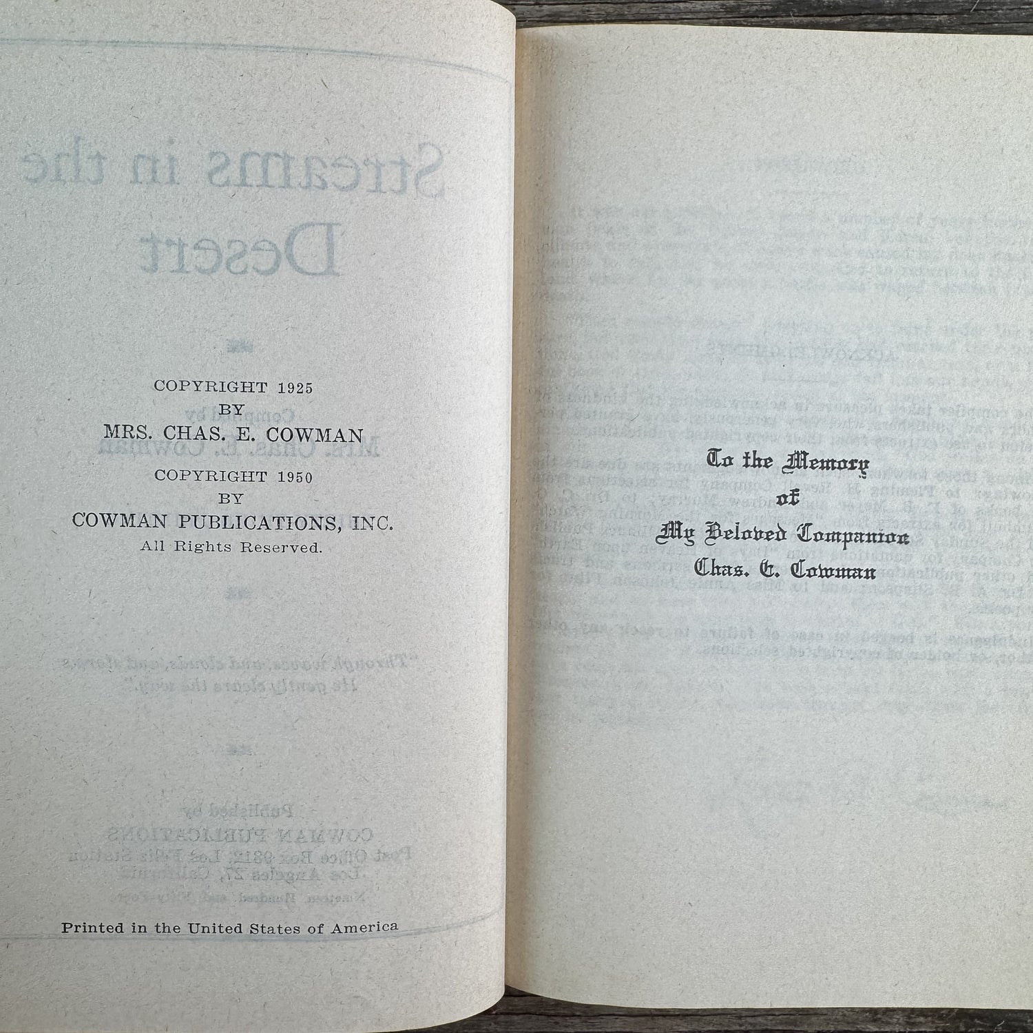 Streams in the Desert, Mrs. Charles E. Cowman, 1954, 33rd Printing - Pretty Old Books