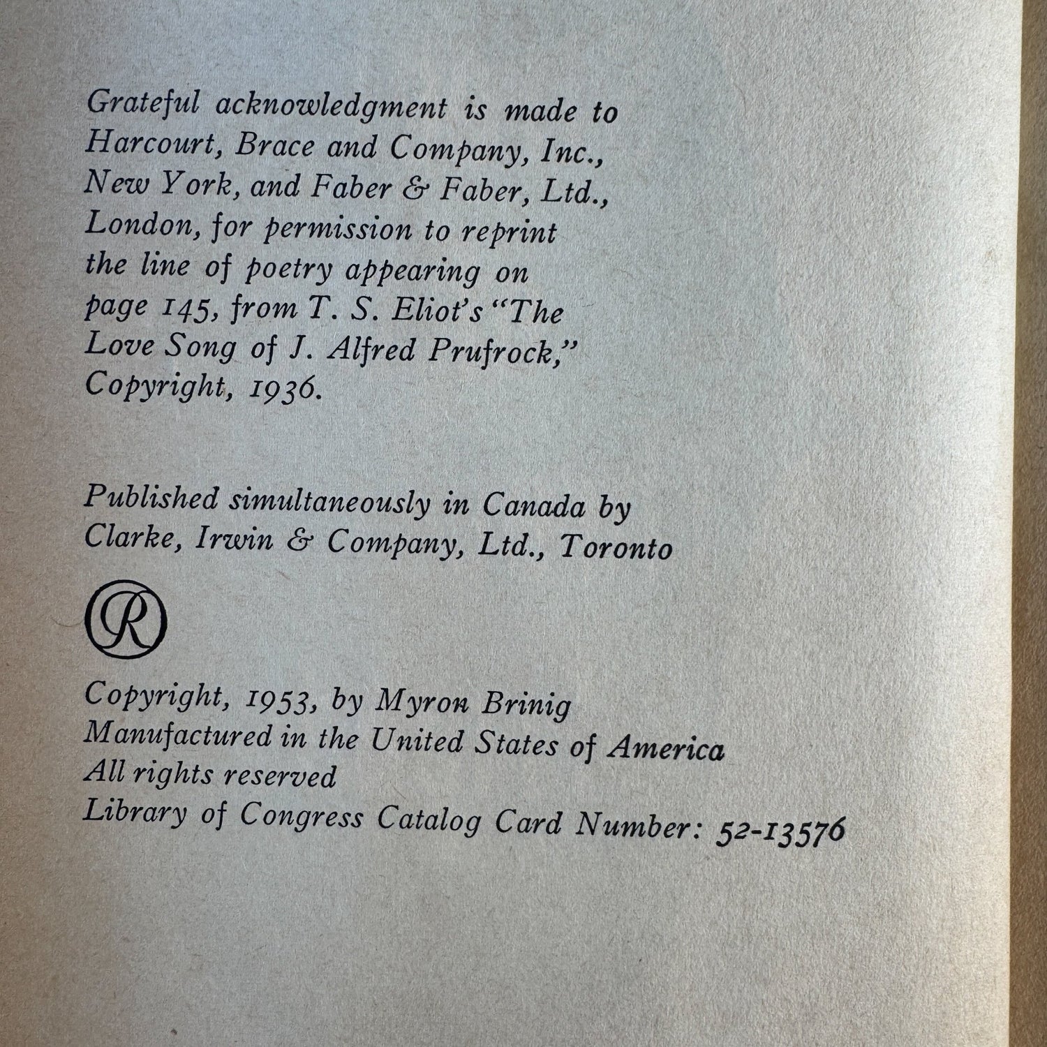 Street of the Three Friends, Myron Brinig, 1953 - Pretty Old Books