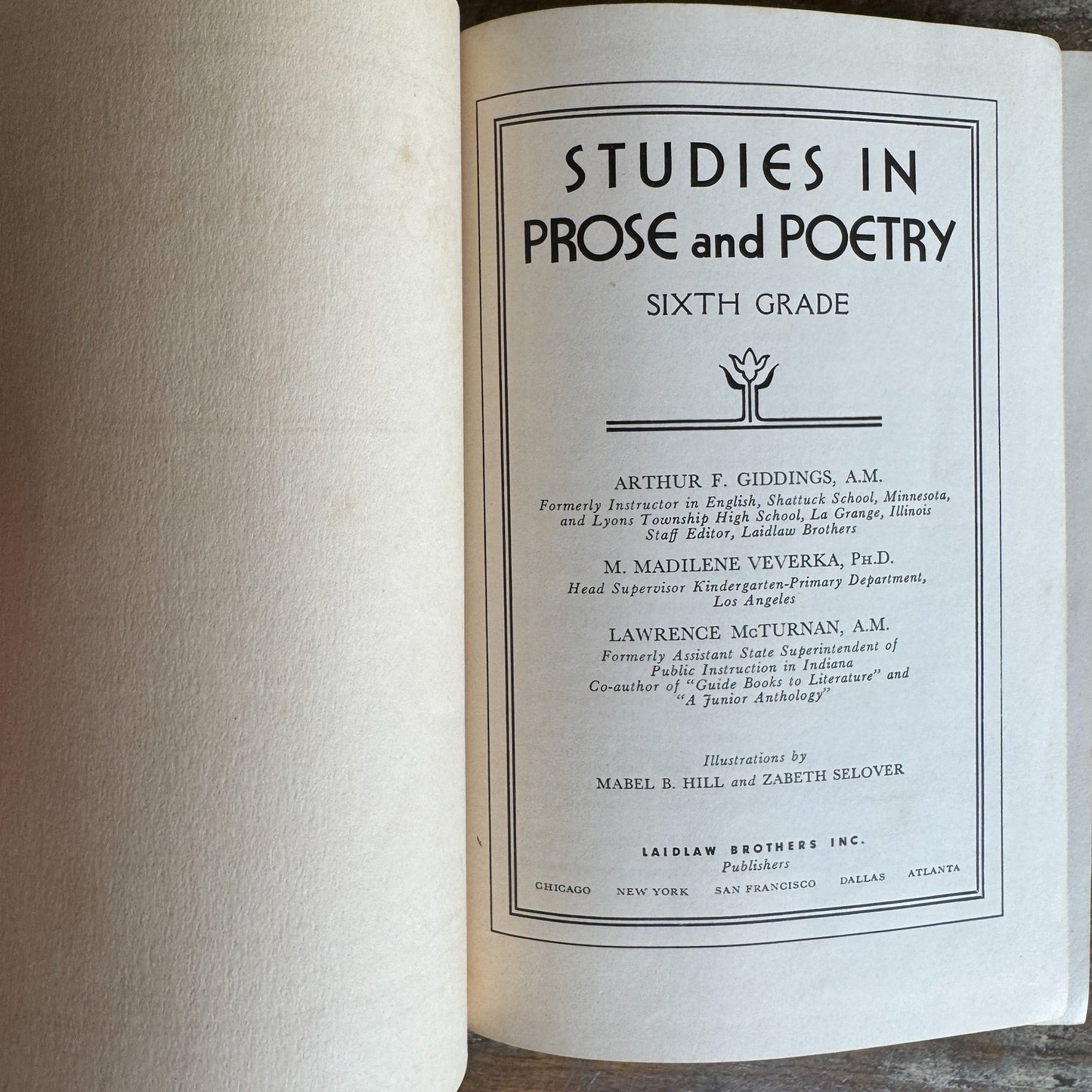 Studies in Prose and Poetry, 6th Grade, 1940 Laidlaw - Pretty Old Books