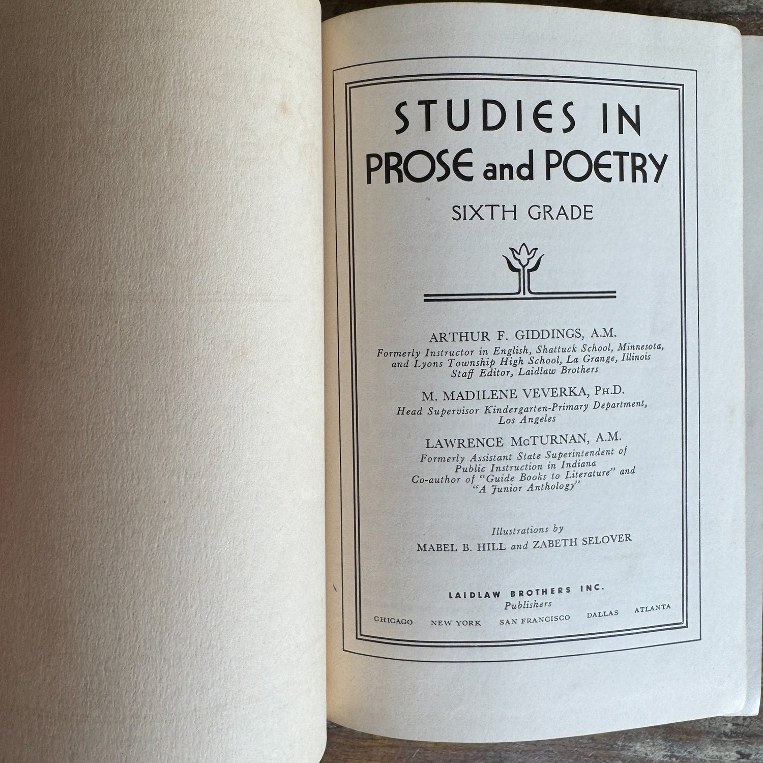 Studies in Prose and Poetry, 6th Grade, 1940 Laidlaw - Pretty Old Books