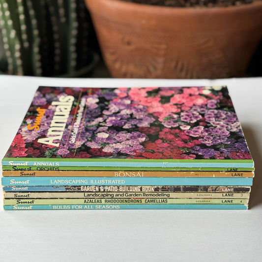Sunset Magazine Gardening Books, Vintage Paperback Book Bundle - Pretty Old Books