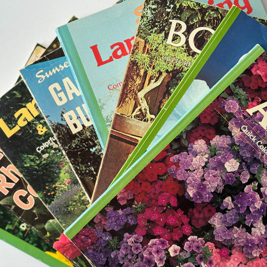 Sunset Magazine Gardening Books, Vintage Paperback Book Bundle - Pretty Old Books