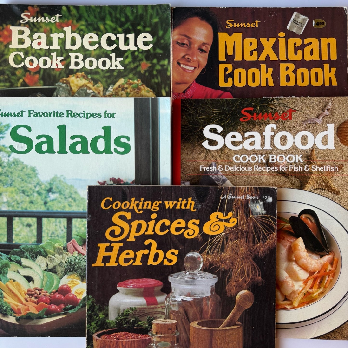 Sunset Magazine Vintage Paperback Cook Books - Pretty Old Books
