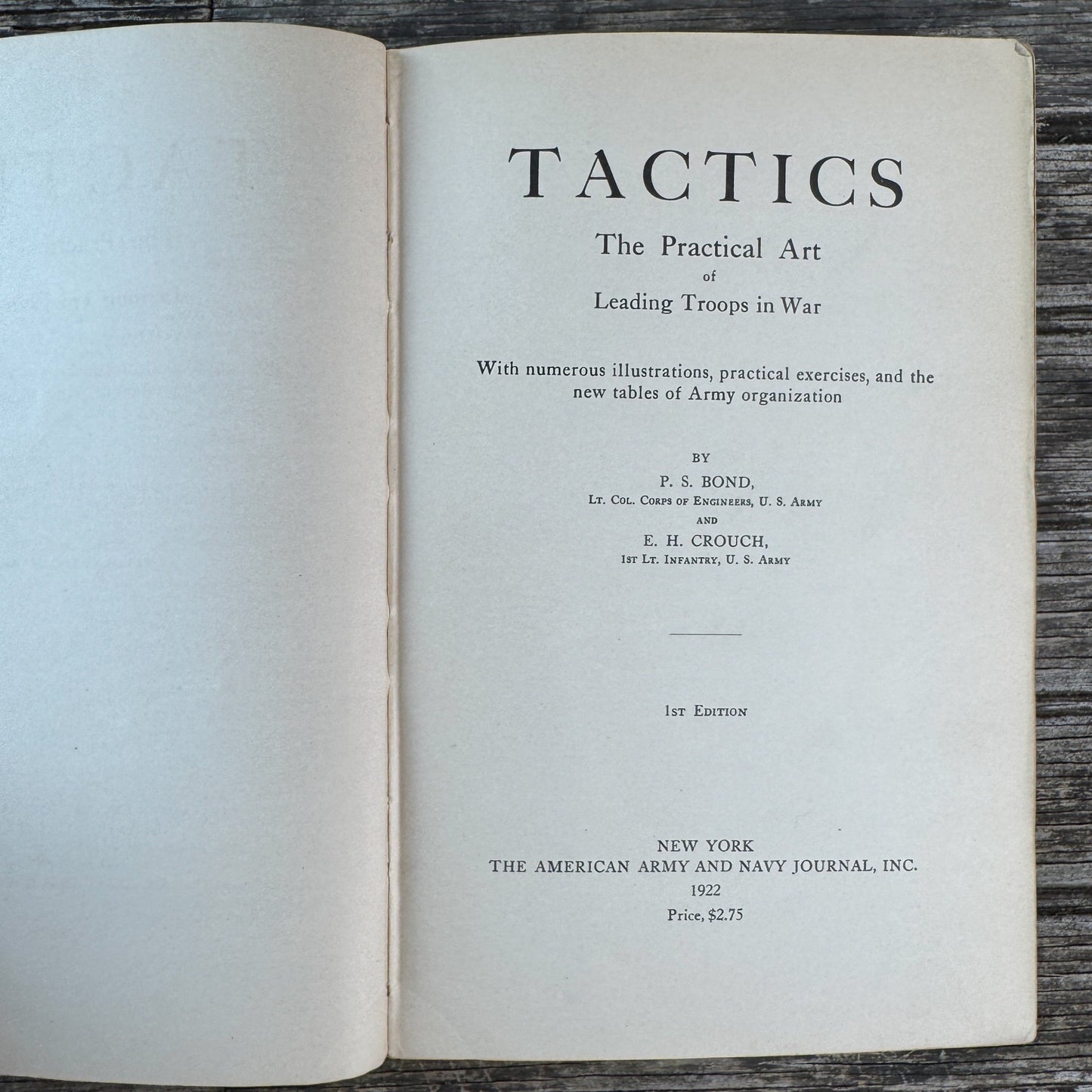 Tactics: The Practical Art of Leading Troops in War, 1922 First Edition - Pretty Old Books
