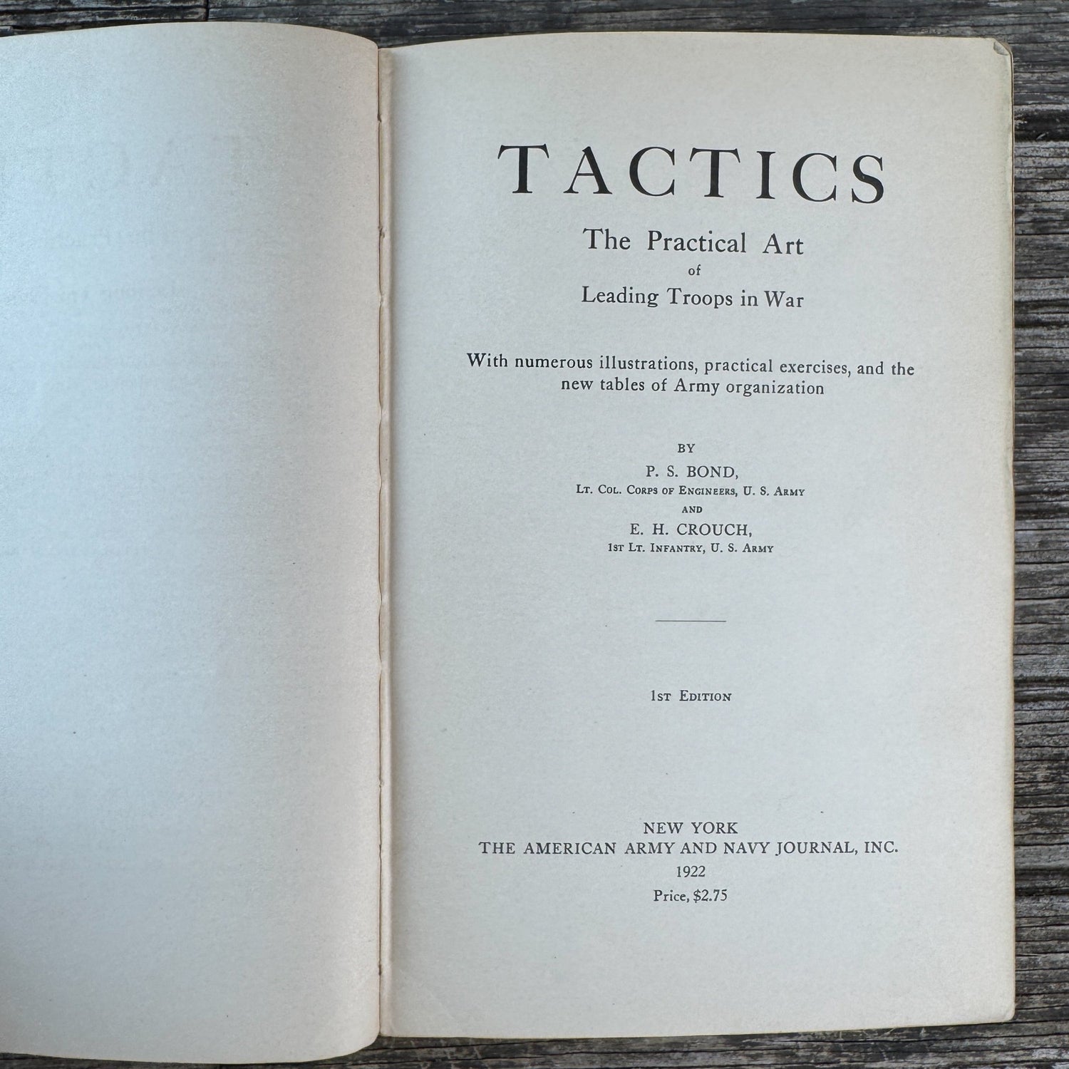 Tactics: The Practical Art of Leading Troops in War, 1922 First Edition - Pretty Old Books