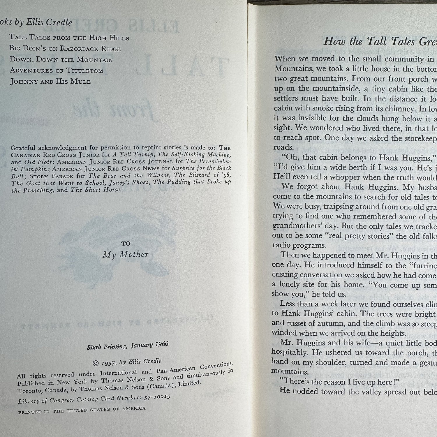 Tall Tales from the High Hills and Other Stories, Ellis Credle, 1957 - Pretty Old Books
