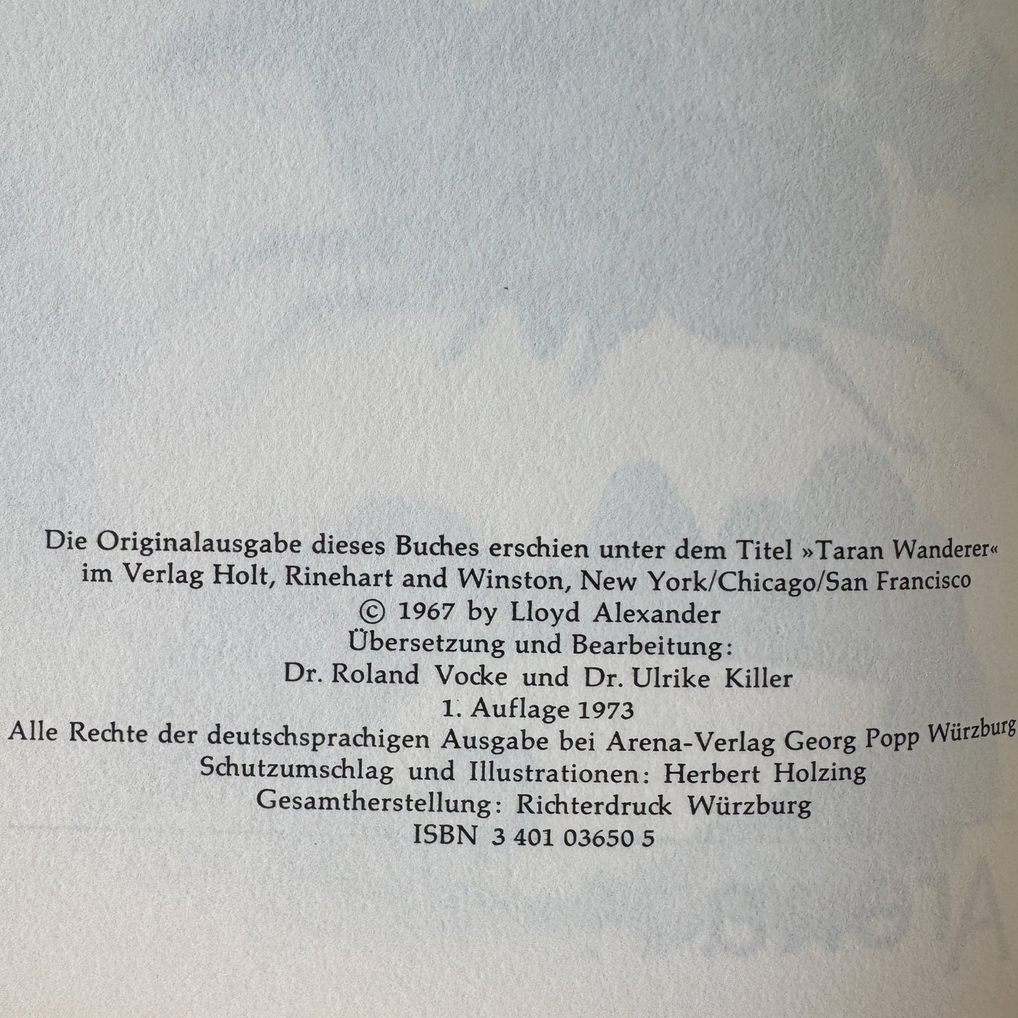 Taran und der Zauberspiegel by Lloyd Alexander (German Edition, 1973) - Pretty Old Books