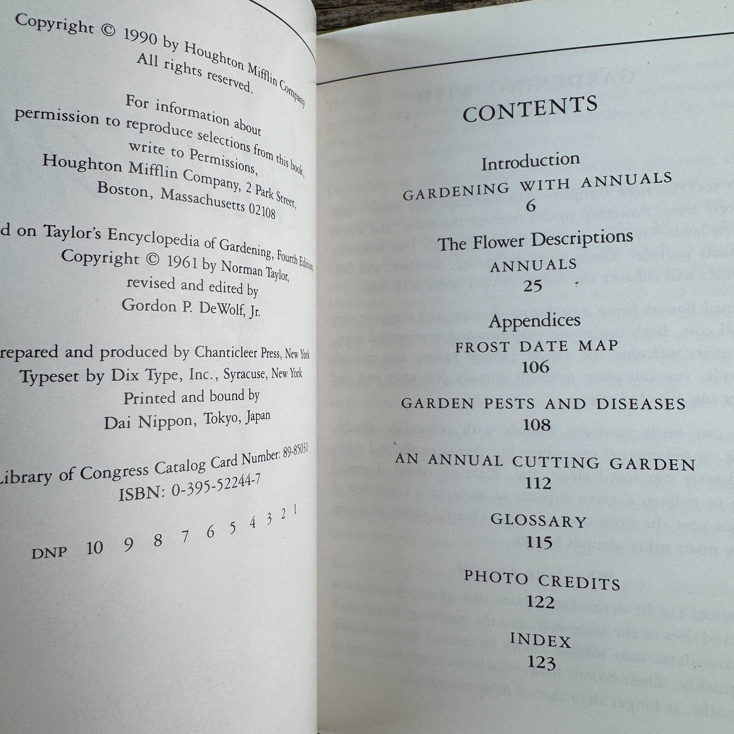 Taylor’s Pocket Guide to Annuals, Ann Riley, 1990 - Pretty Old Books