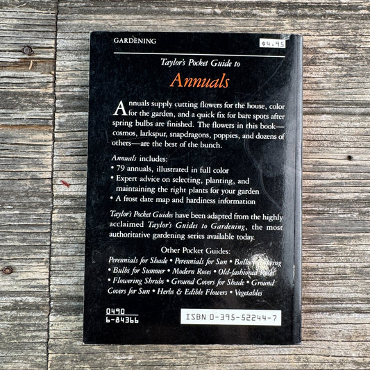 Taylor’s Pocket Guide to Annuals, Ann Riley, 1990 - Pretty Old Books