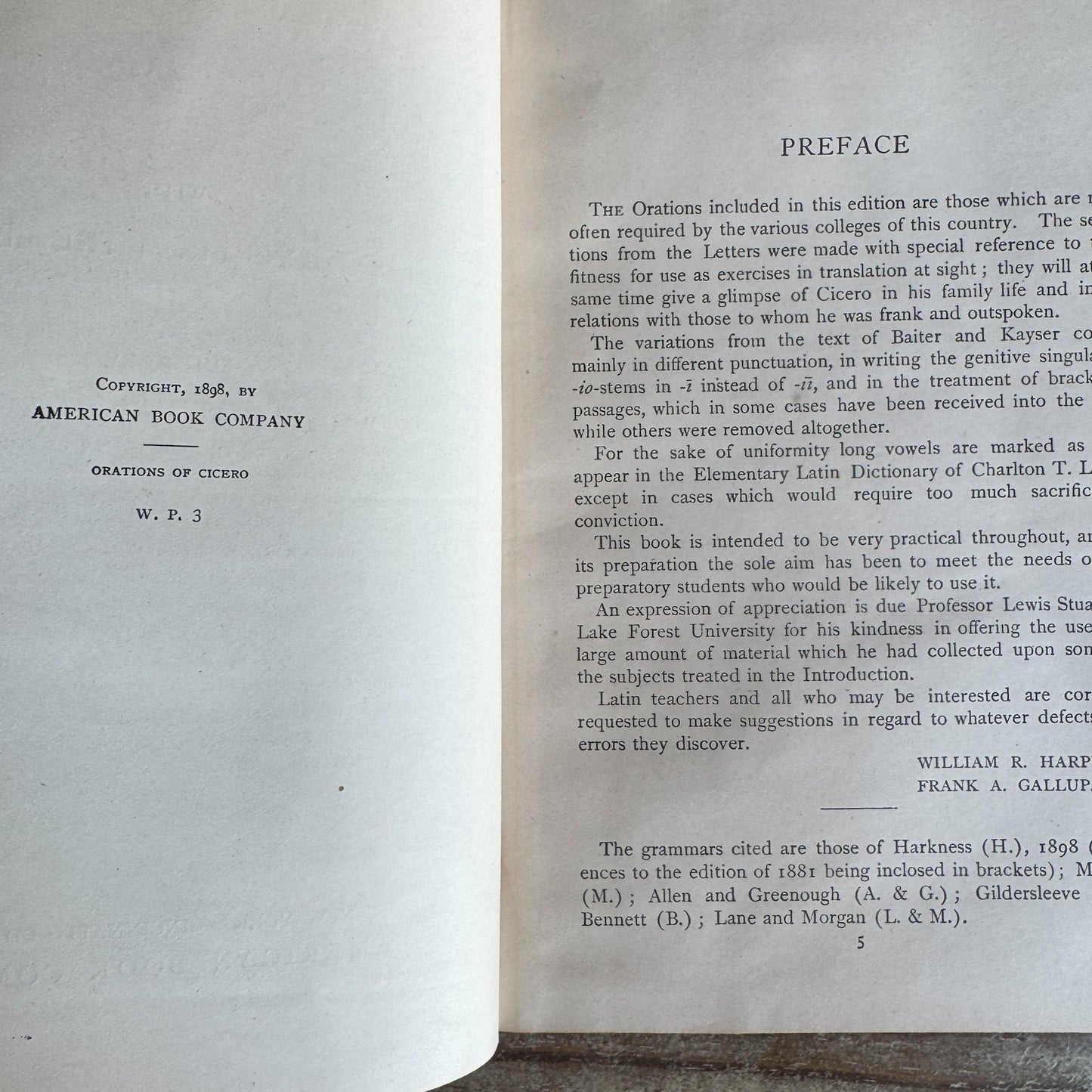 Ten Orations of Cicero, 1898, Latin Textbook - Pretty Old Books