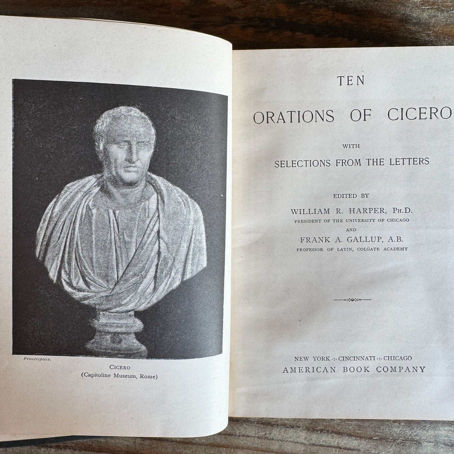 Ten Orations of Cicero, 1898, Latin Textbook - Pretty Old Books