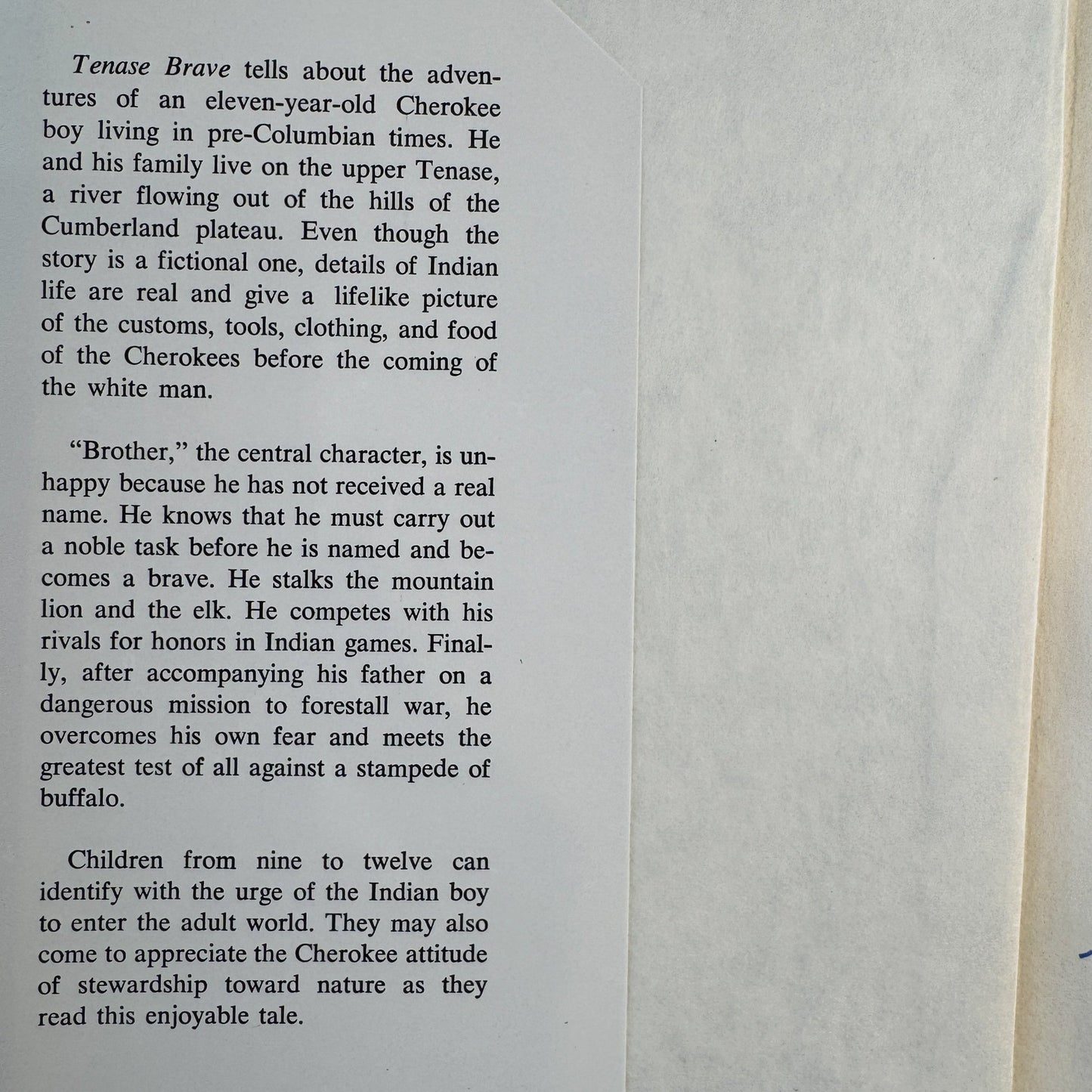 Tenase Brave, 1971, Marion Herndon Dunn, Signed - Pretty Old Books