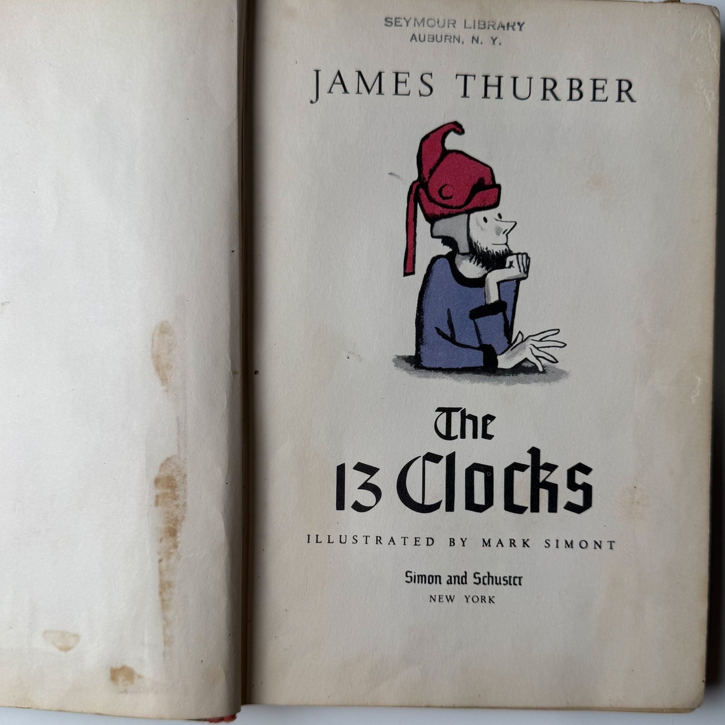 The 13 Clocks, James Thurber, 1950 Hardcover Fairy Tale - Pretty Old Books